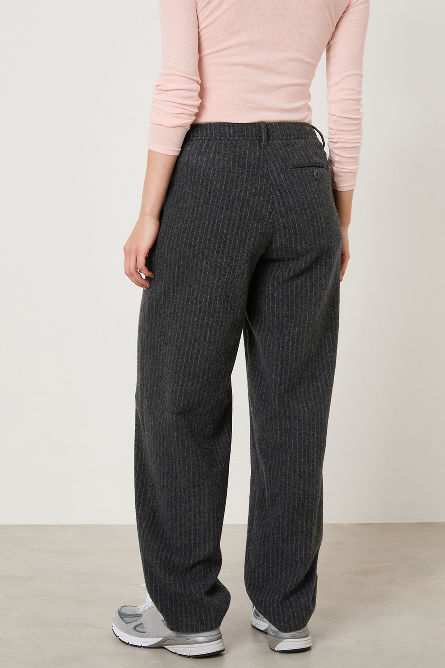 WOOL PANTS GREY AND BLUE STRIPES 4