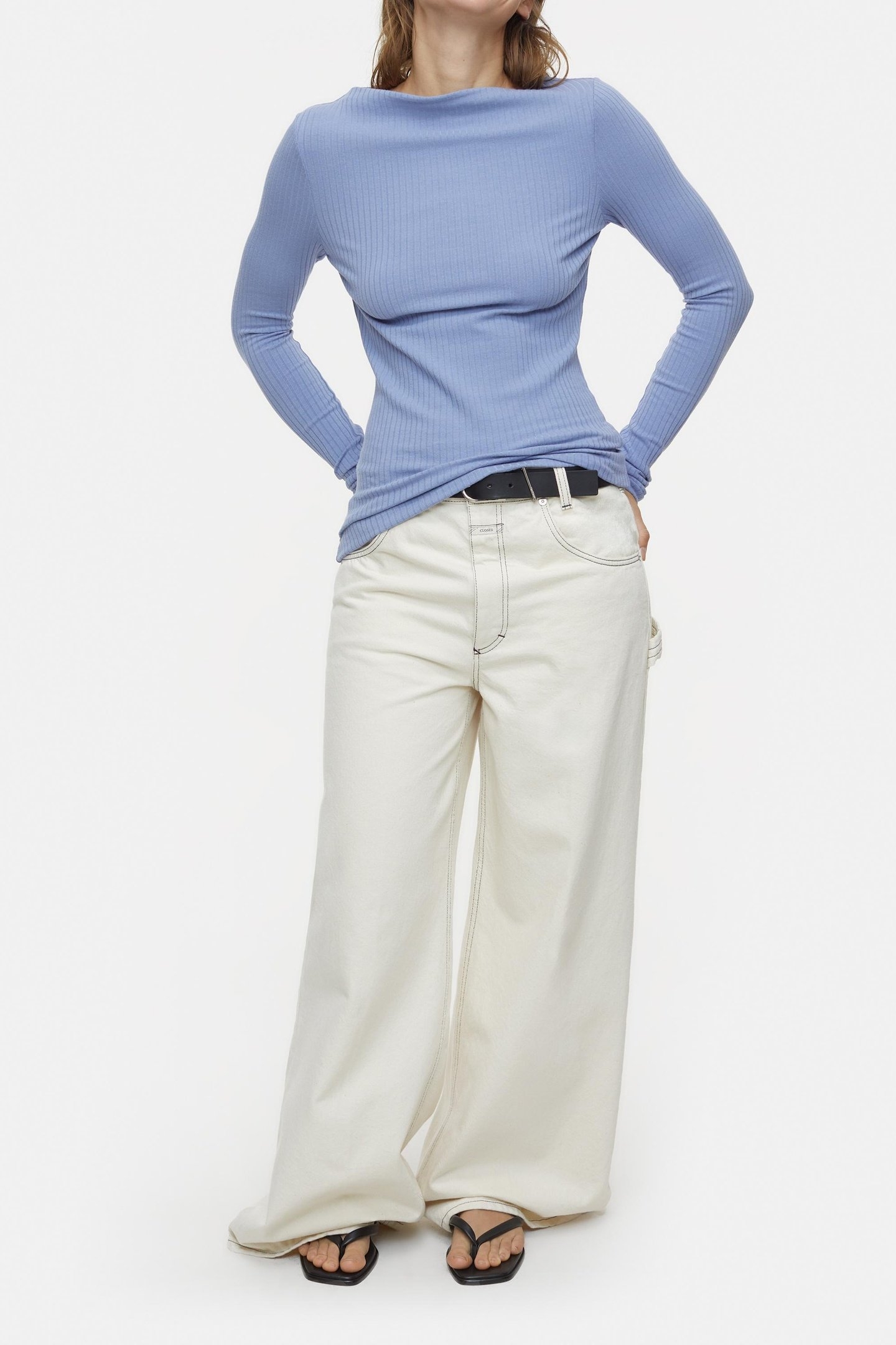 STRAIGHT NECK LONGSLEEVE T-SHIRTS BLUE HORIZON 2