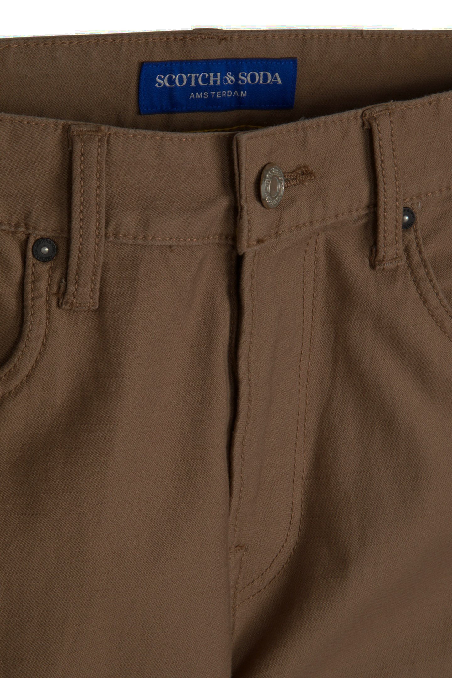 DOBBY COLOR STRAIGHT FIT MEDIUM BROWN 3