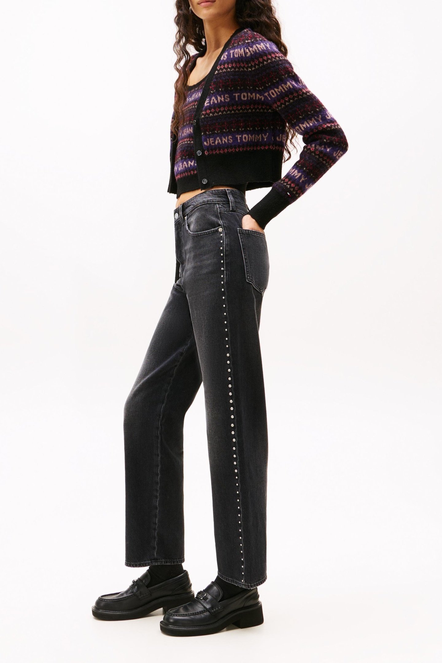 LAYLA HIGH RISE SLIM STRAIGHT JEANS DENIM BLACK 4