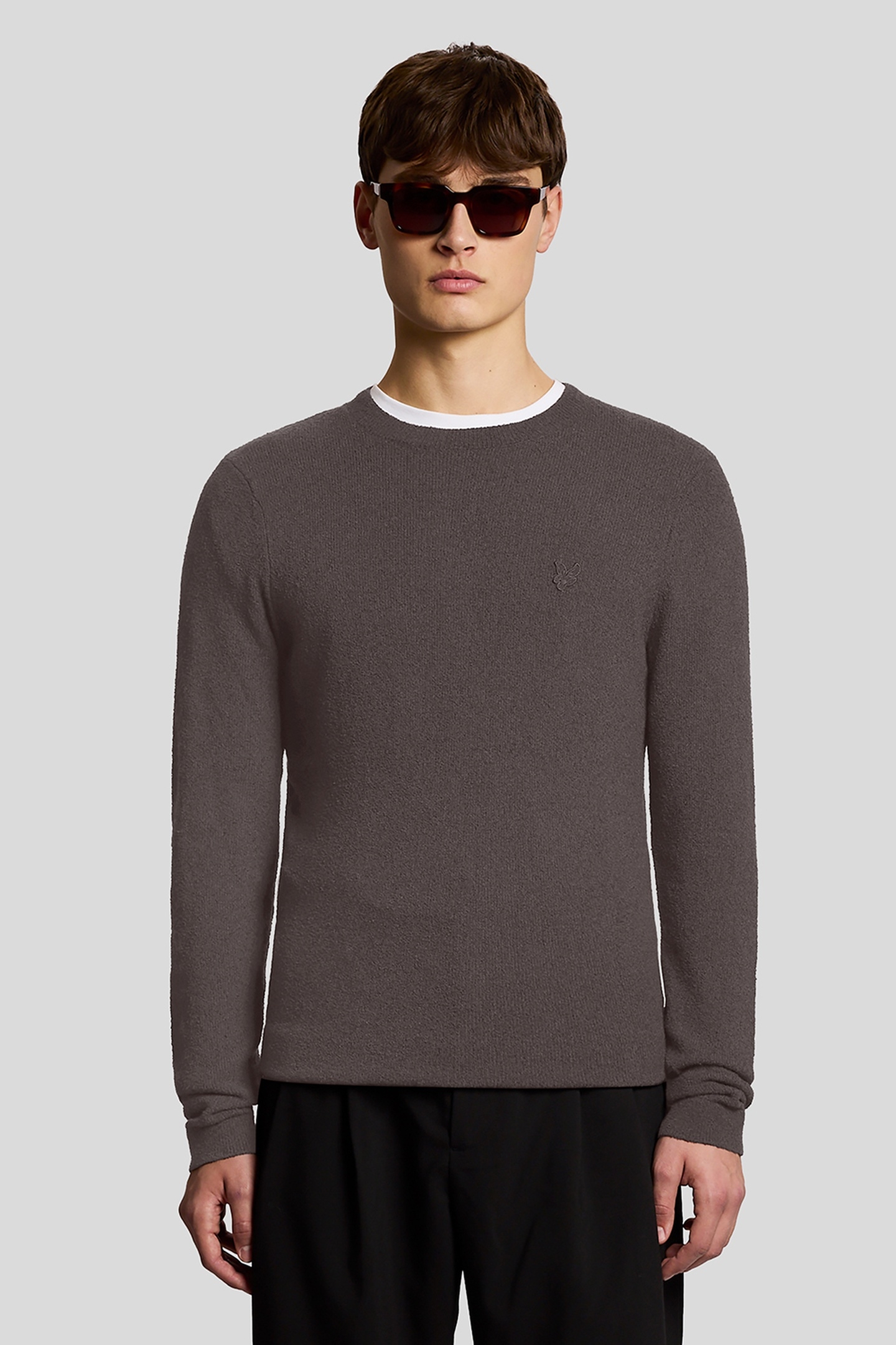 TEXTURED TRAVEL KNITTED JUMPER LICORICE 2