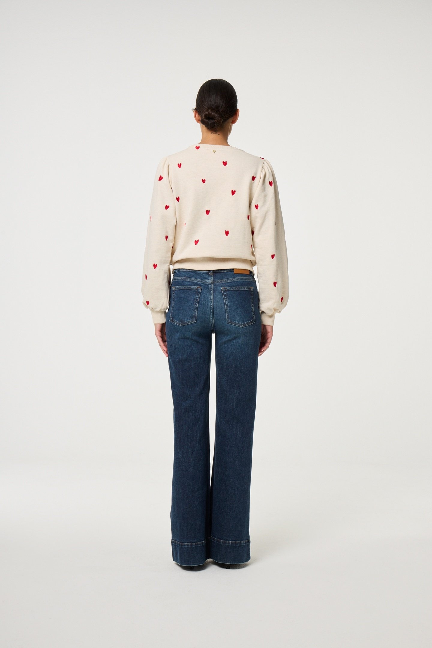 DINA SWEATER OATMEAL / DISCO RED 3