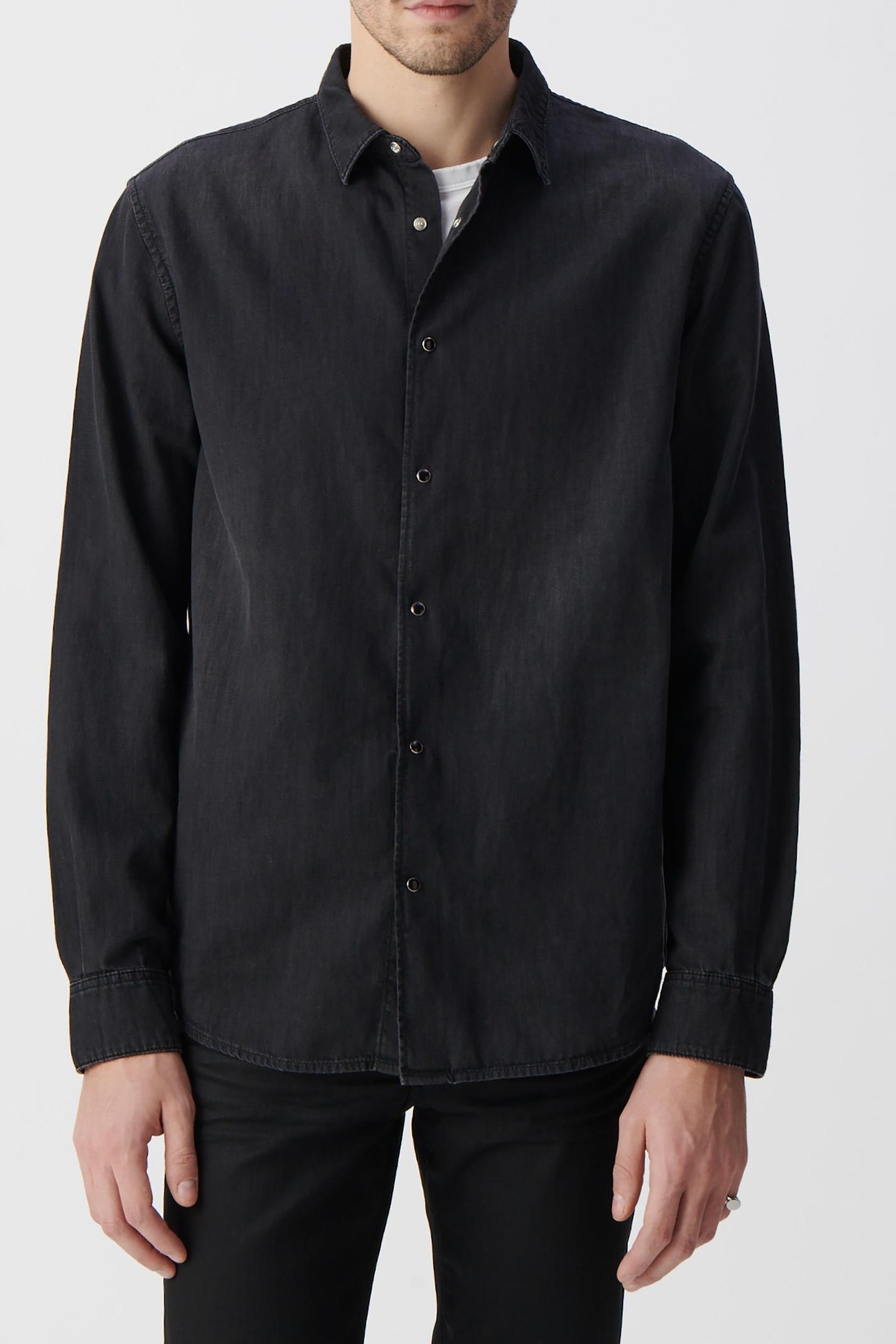 UPCYCLED BLACK DENIM WATERLESS REGULAR SHIRT 2
