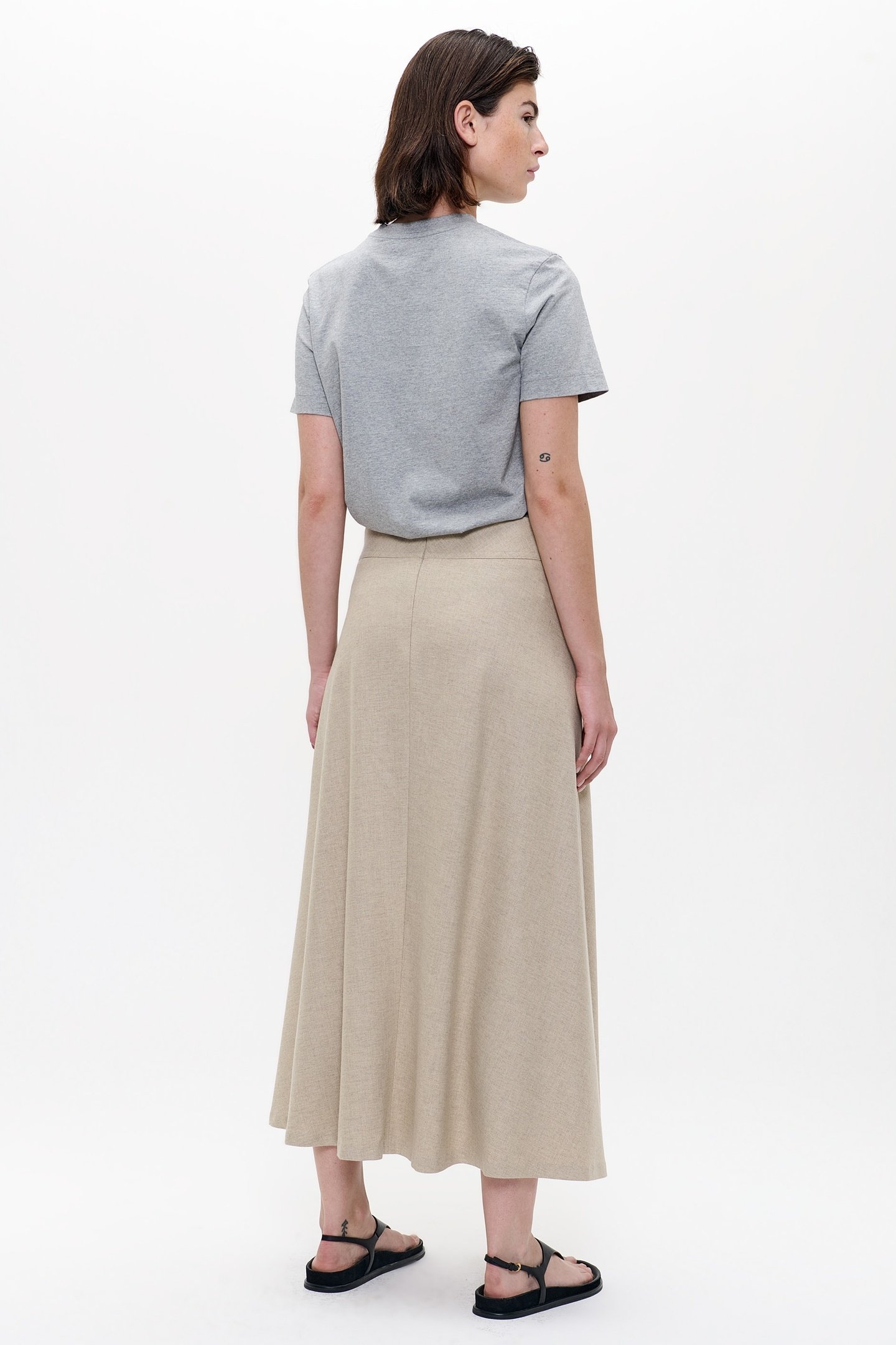 WOOL MIX LONG SKIRT EVEREST 3