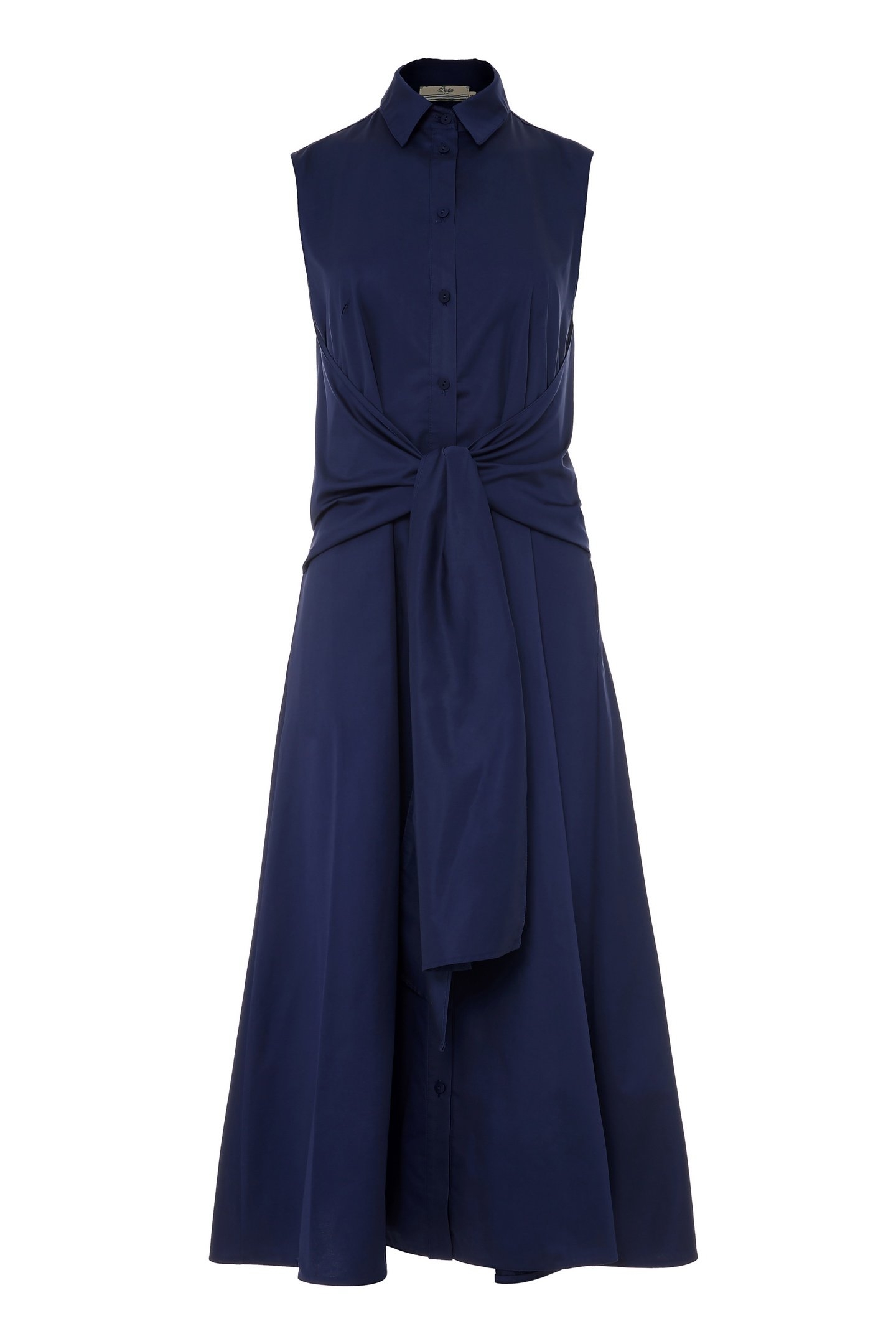 EROS LONG DRESS POPLIN NAVY 1