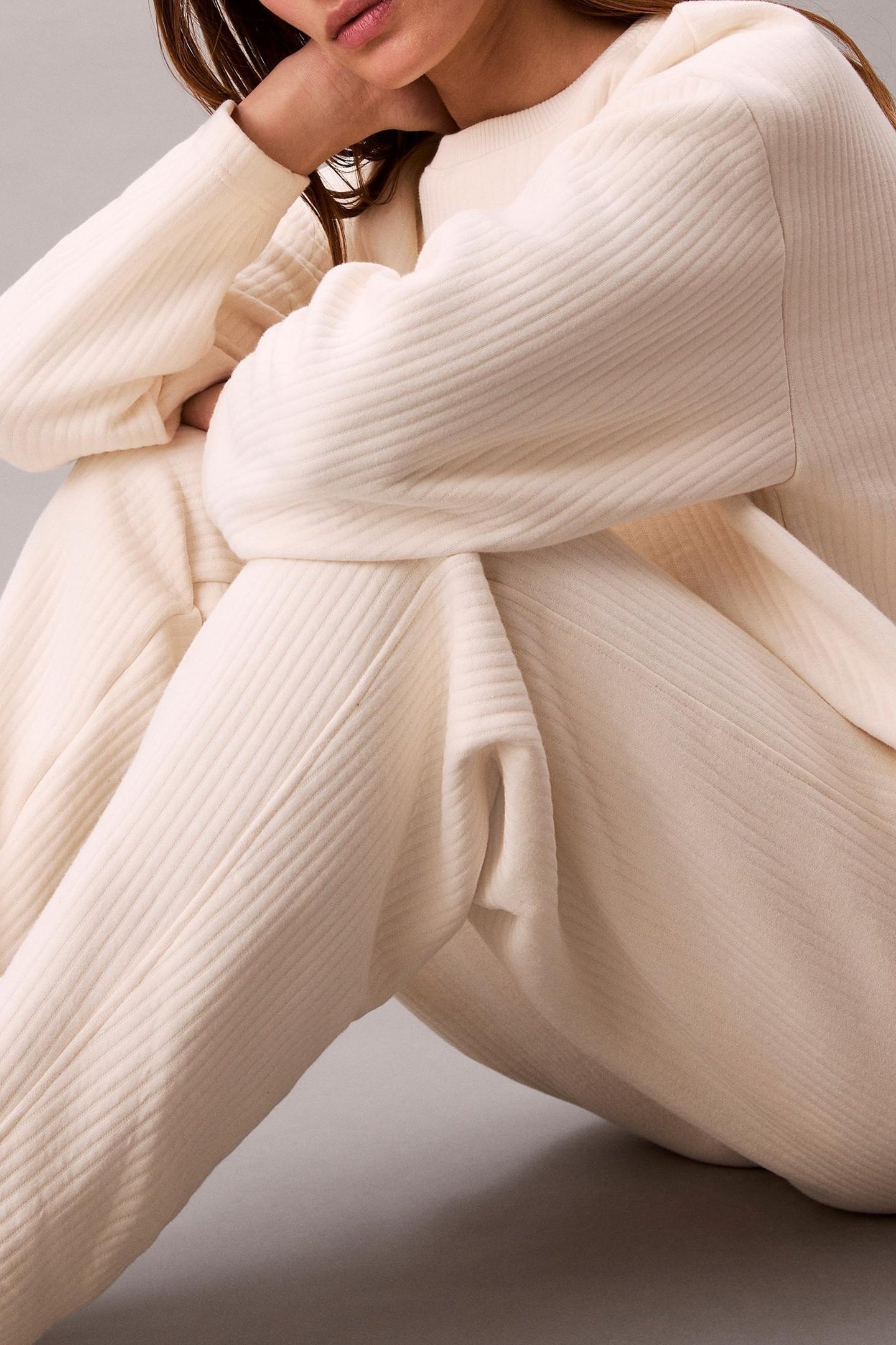 QUILTED JOGGER IVORY 6