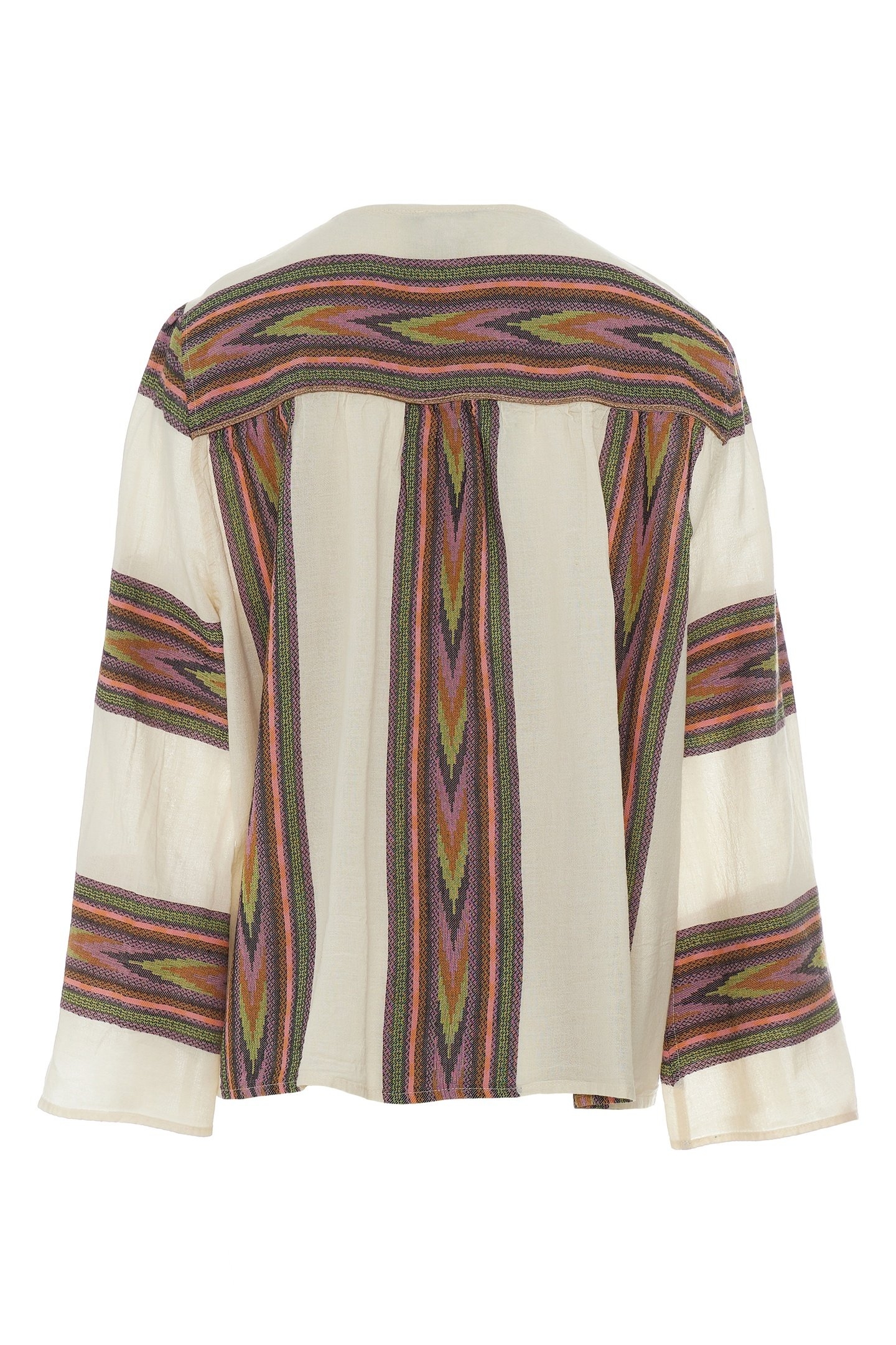 SYMMETRY BLOUSE JACQUARD PINK GREEN 3