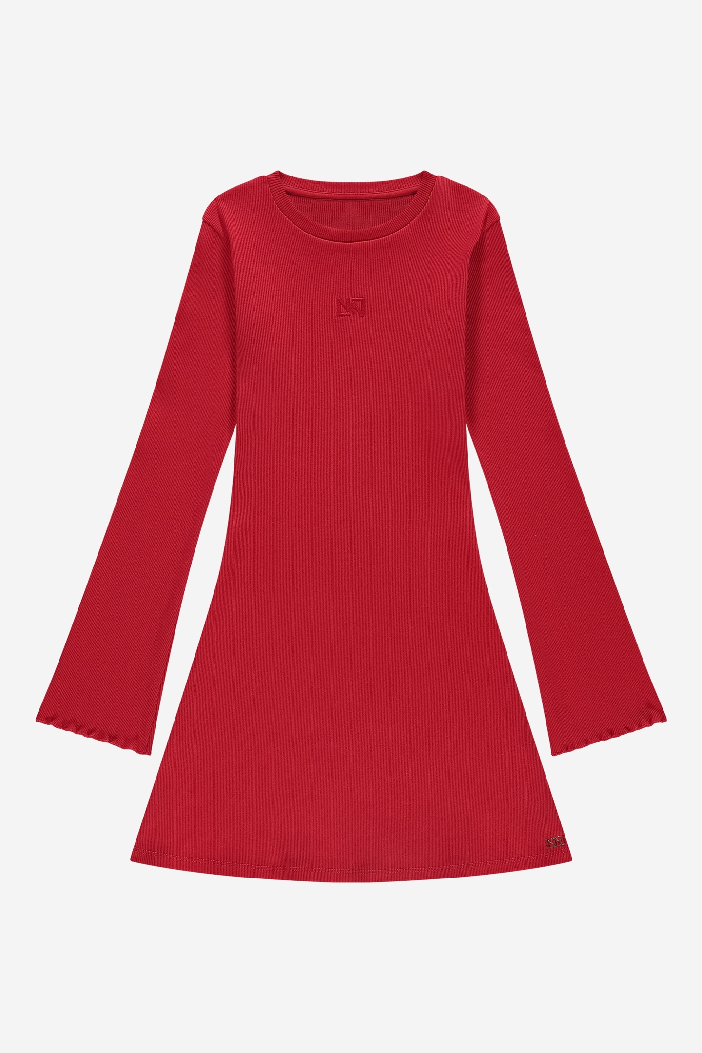 SYLVIA RIB DRESS SCARLET 2