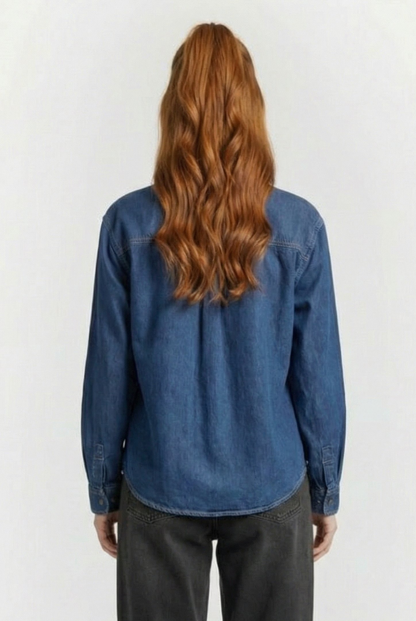 DENIM ESSENTIAL SHIRT BLUE INDIGO 2