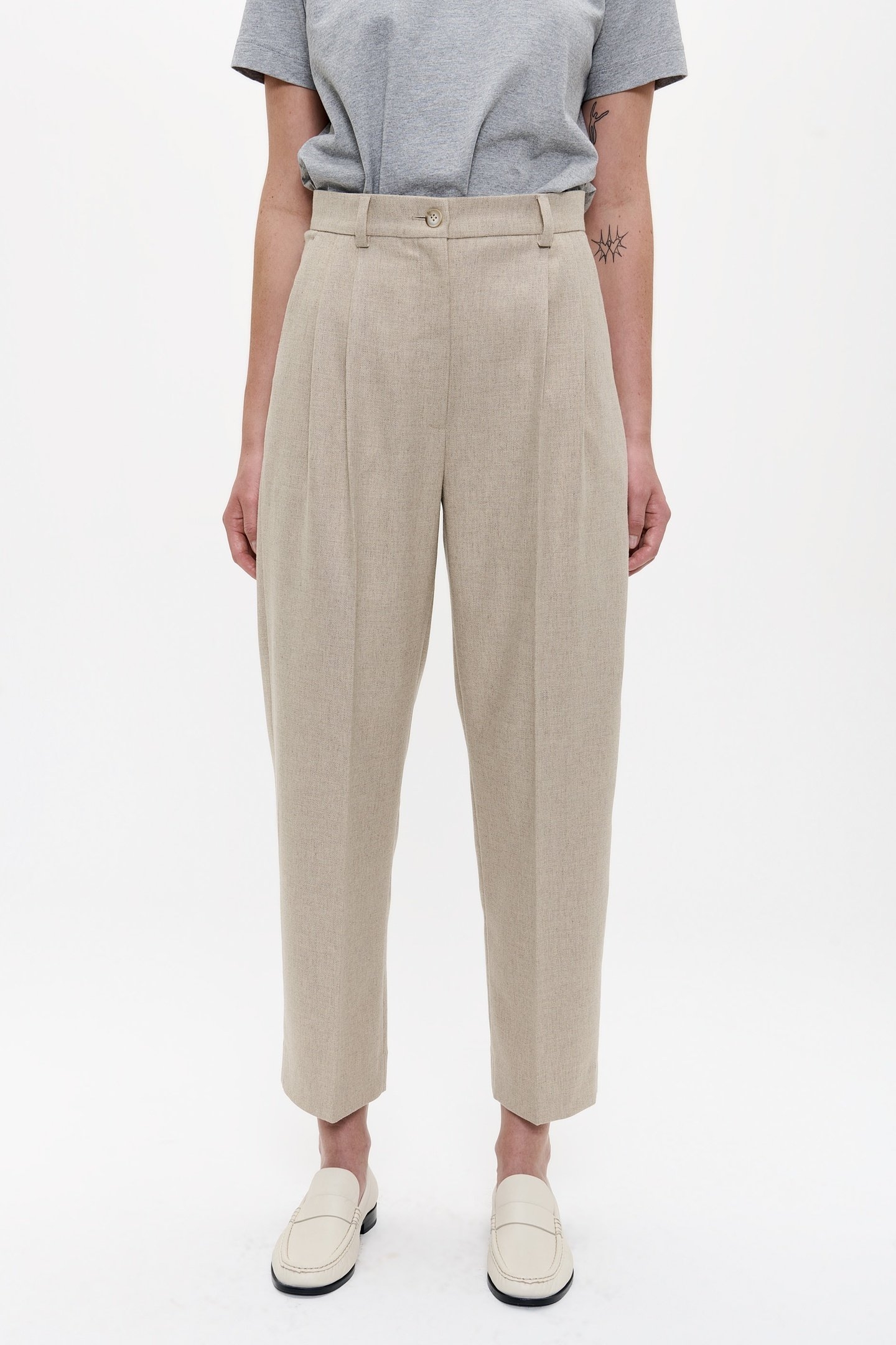 WOOL MIX DAKOTA PANTS EVEREST 1