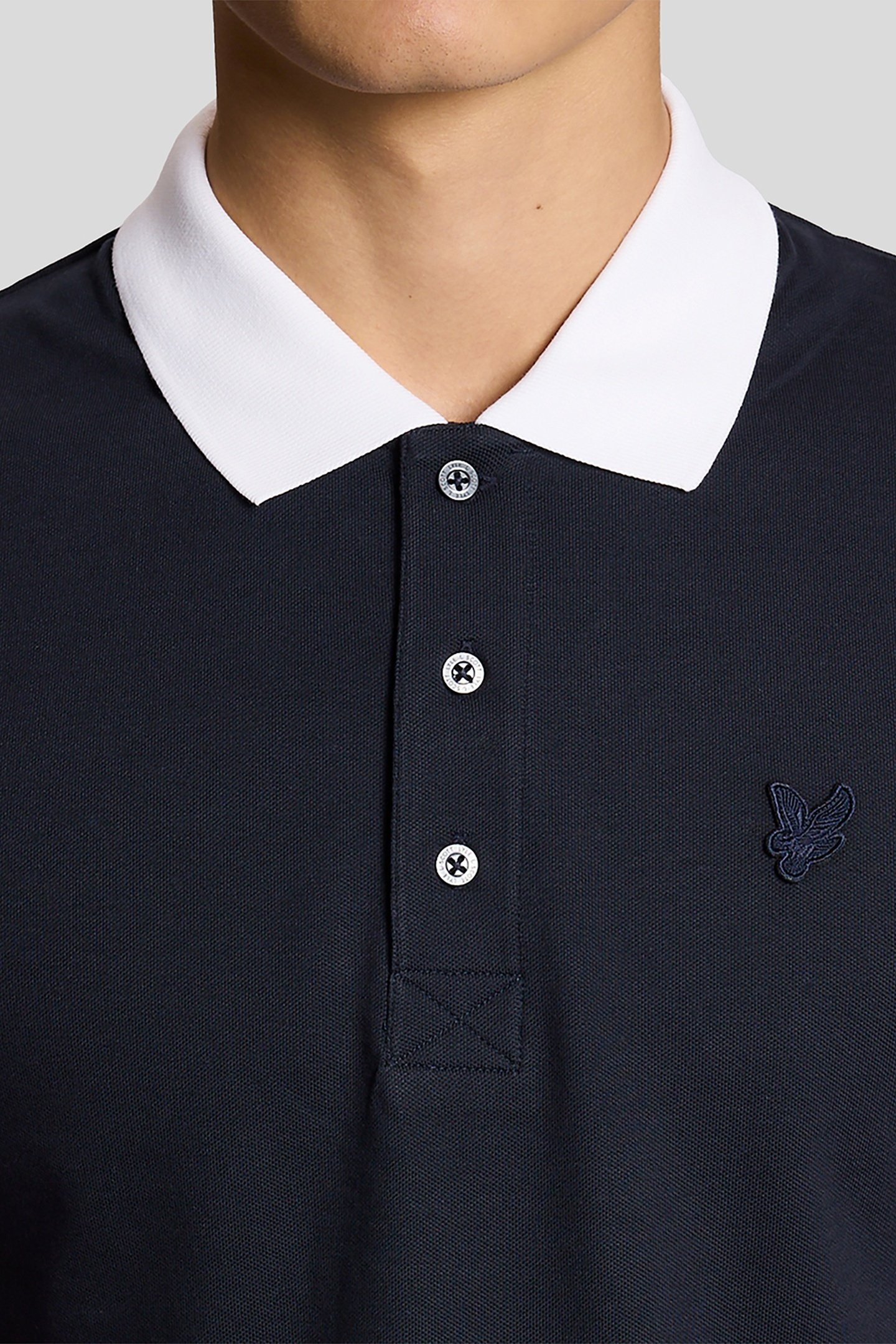 SUPERFINE RINGER POLO SHIRT DARK NAVY/WHITE 4