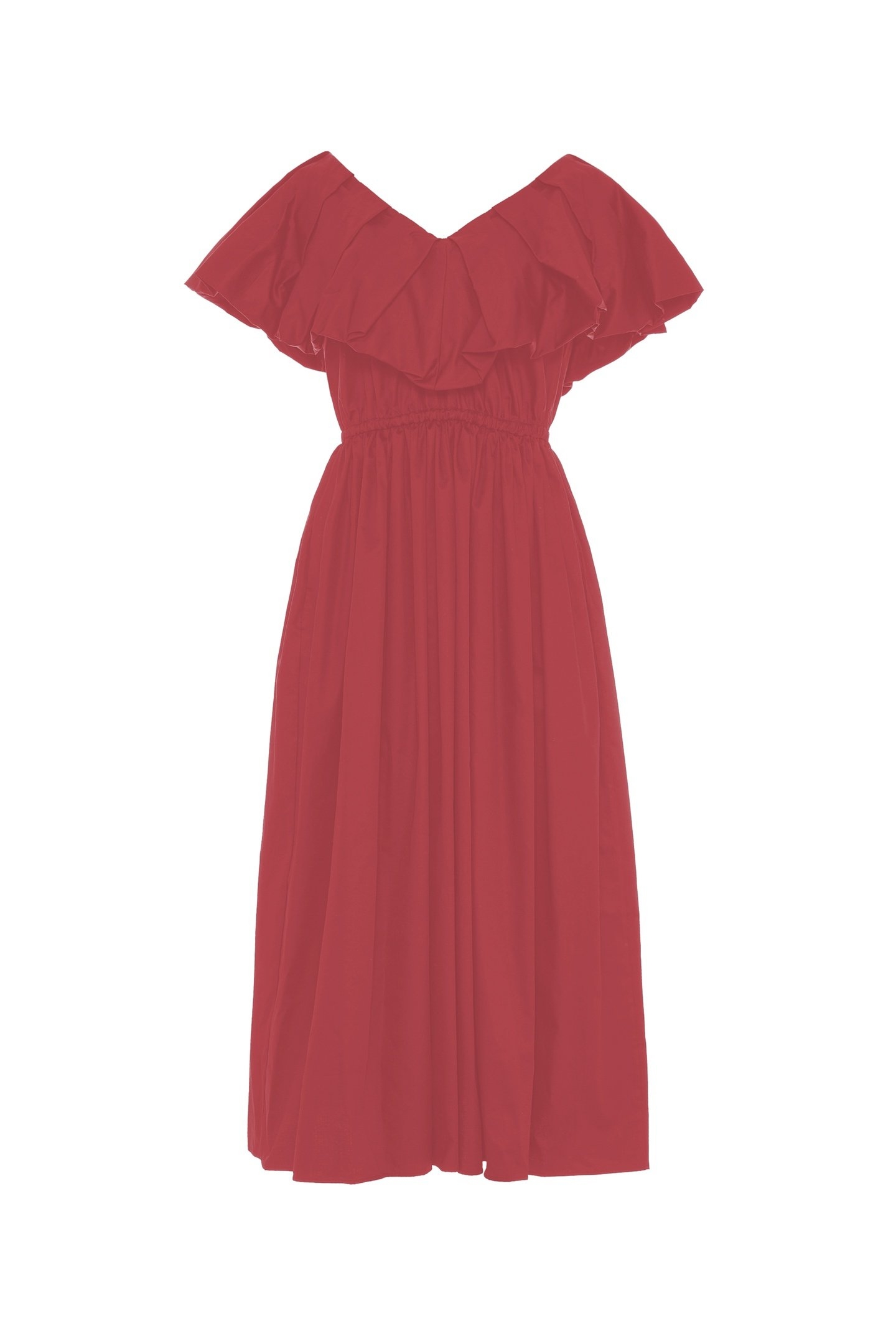 DEOS LONG DRESS POPLIN ROSEWINE 2