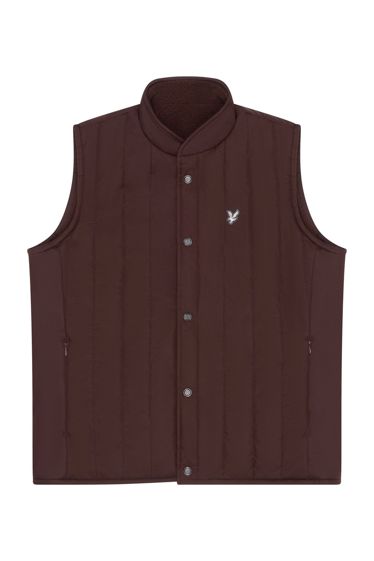 REVERSIBLE QUILTED GILET RUBBER RED 4