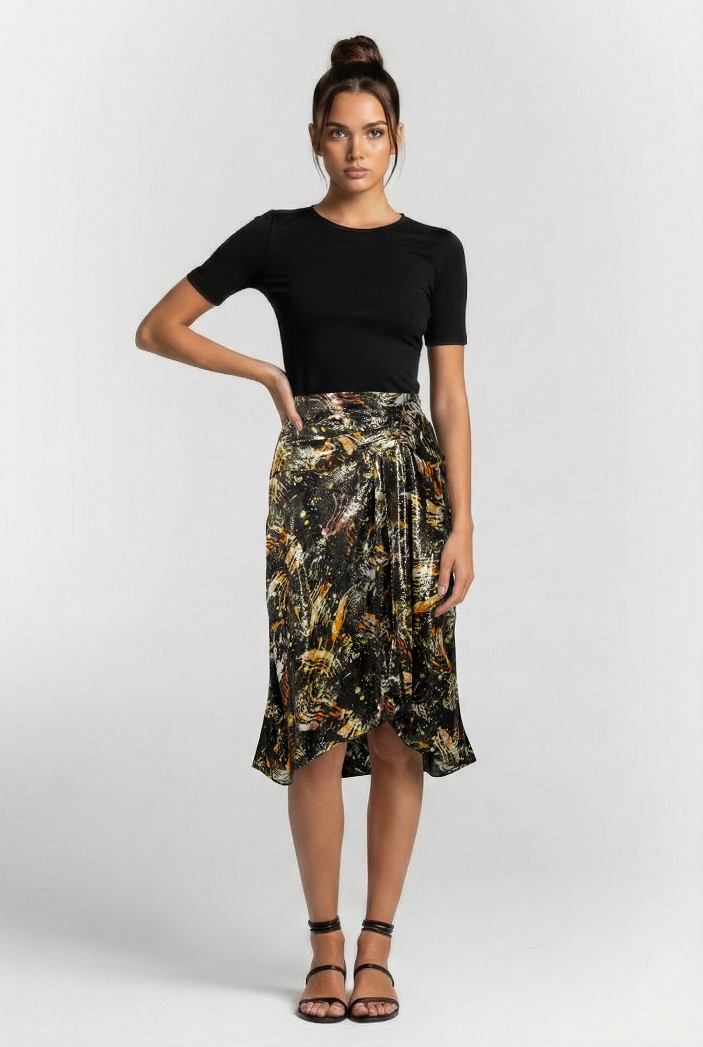 KUZMA SKIRT BLACK/GOLD 1