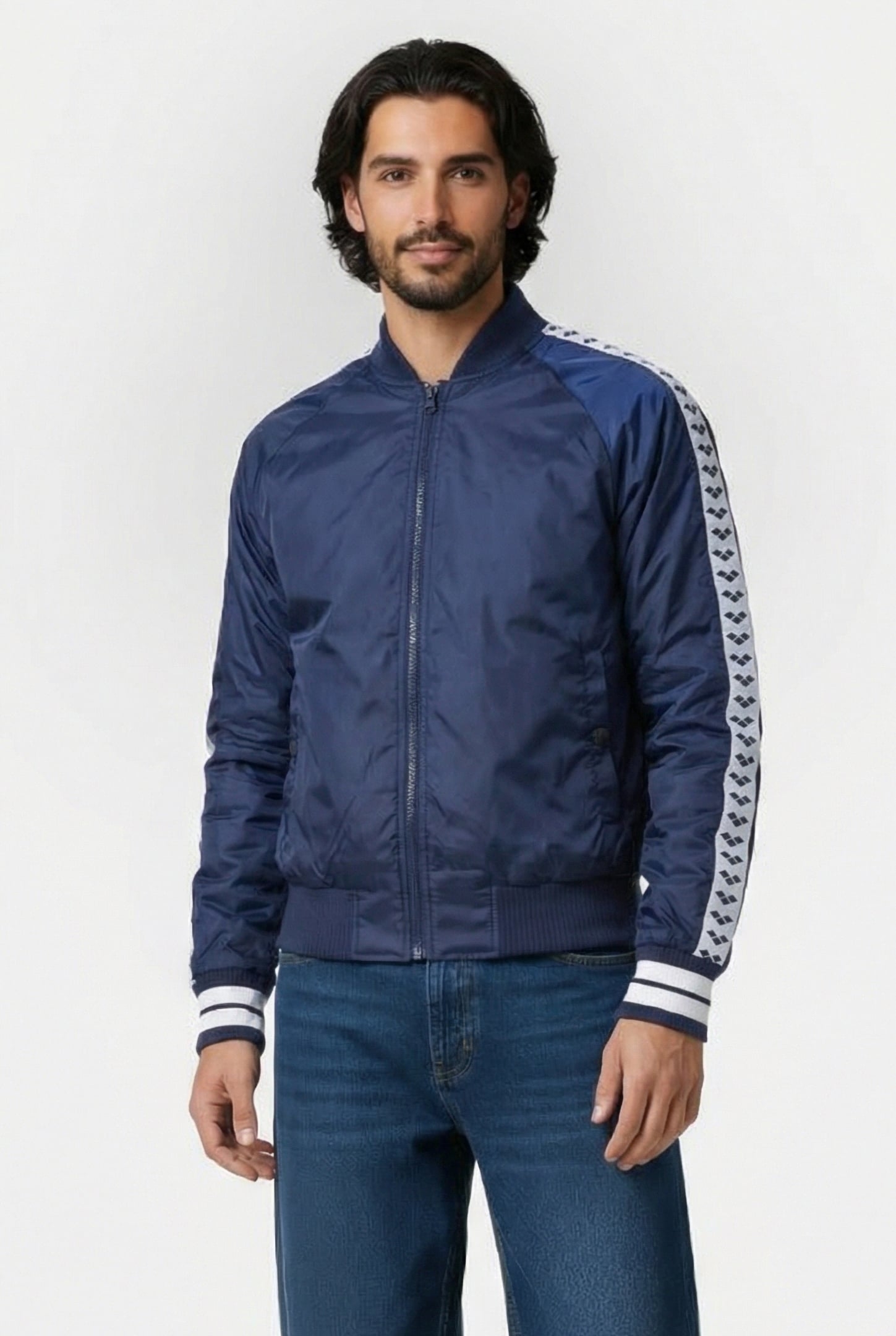 UNISEX BOMBER TEAM DIAMONDS WHITE RED NAVY 2