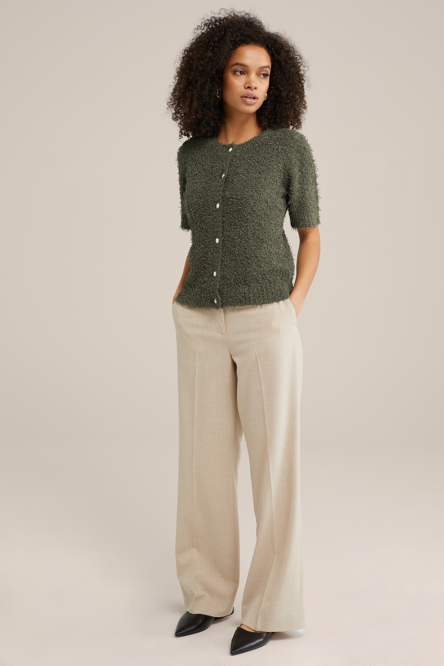 KNITTED CARDIGAN GREEN 2