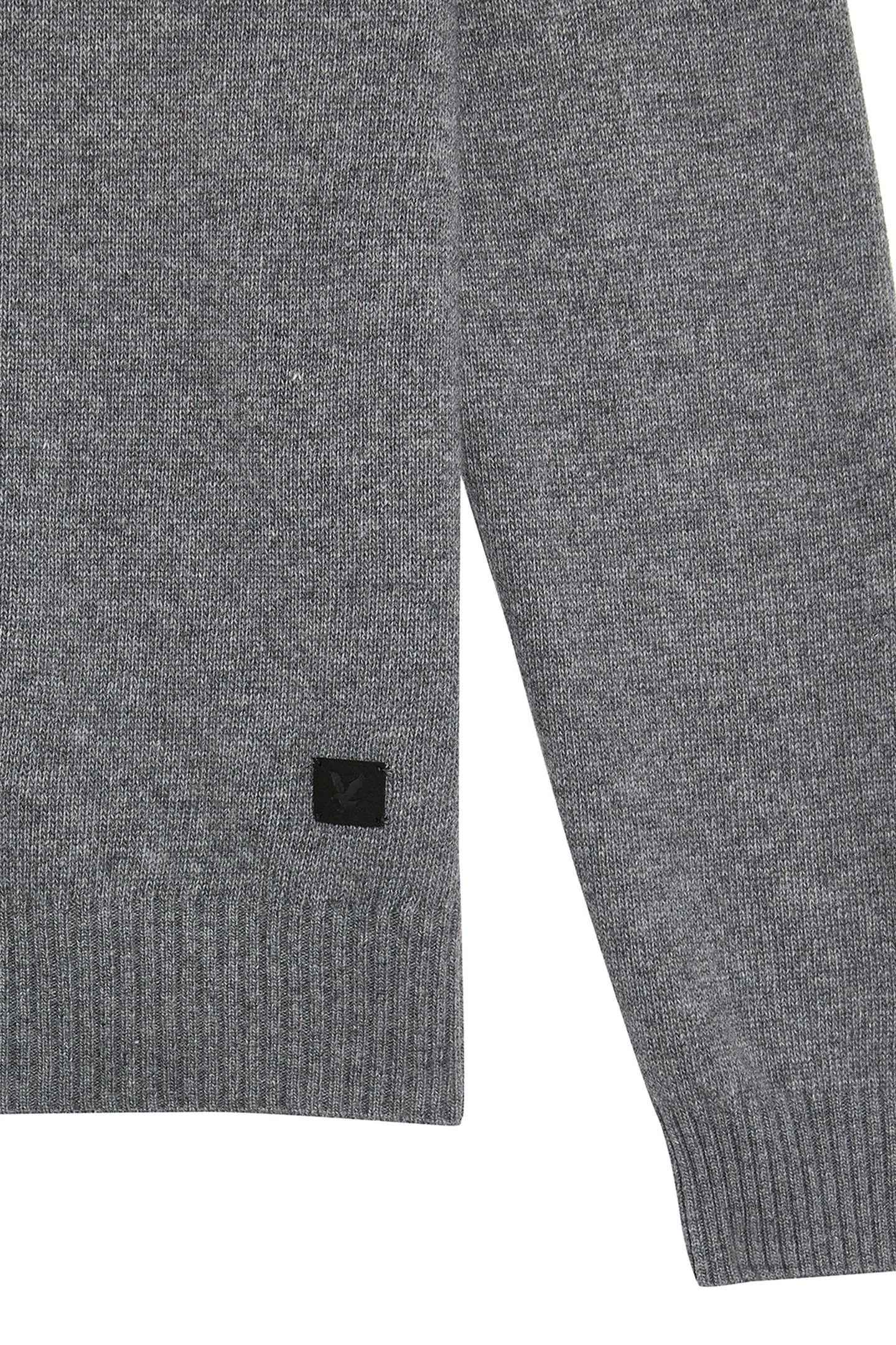 SADDLE SLEEVE QUARTER ZIP JUMPER GREY HEATHER 8