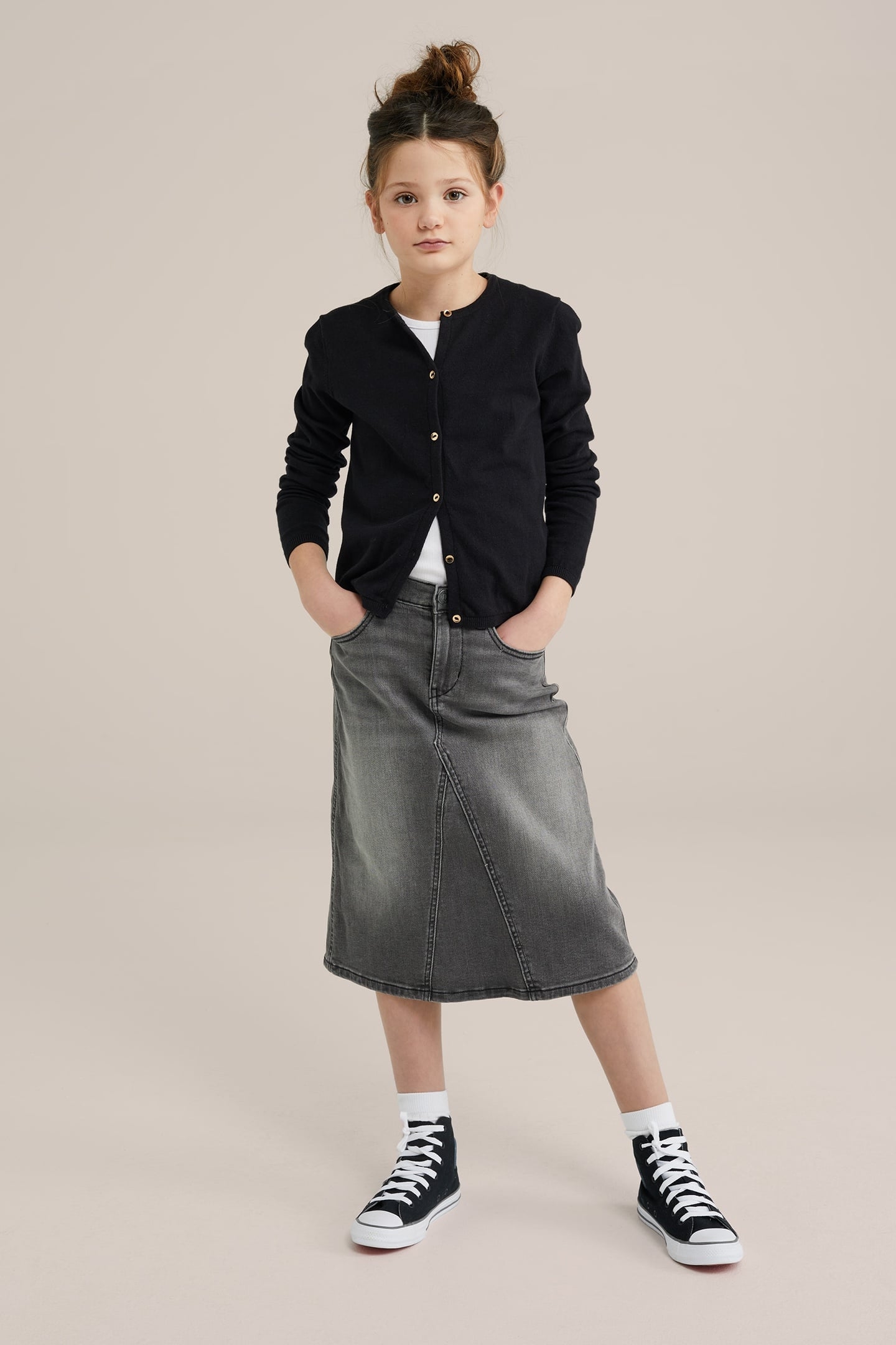 SKIRT MEDIUM LENGTH BLENDED DARK GREY 6