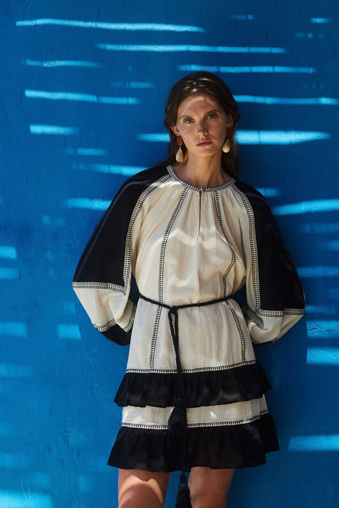 EMPHASIS SHORT DRESS GAZE WITH BELT OFFWHITE 3