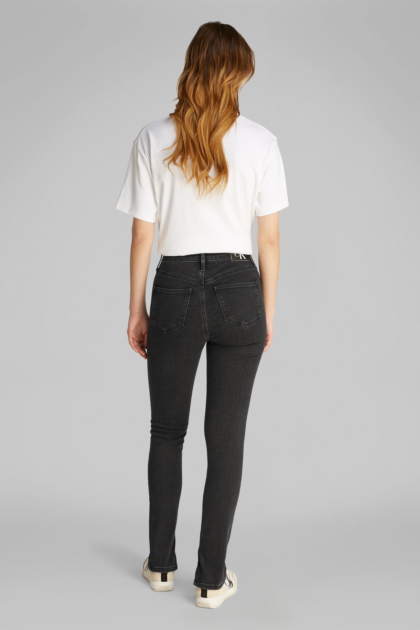 HIGH RISE SKINNY JEANS DENIM BLACK 4