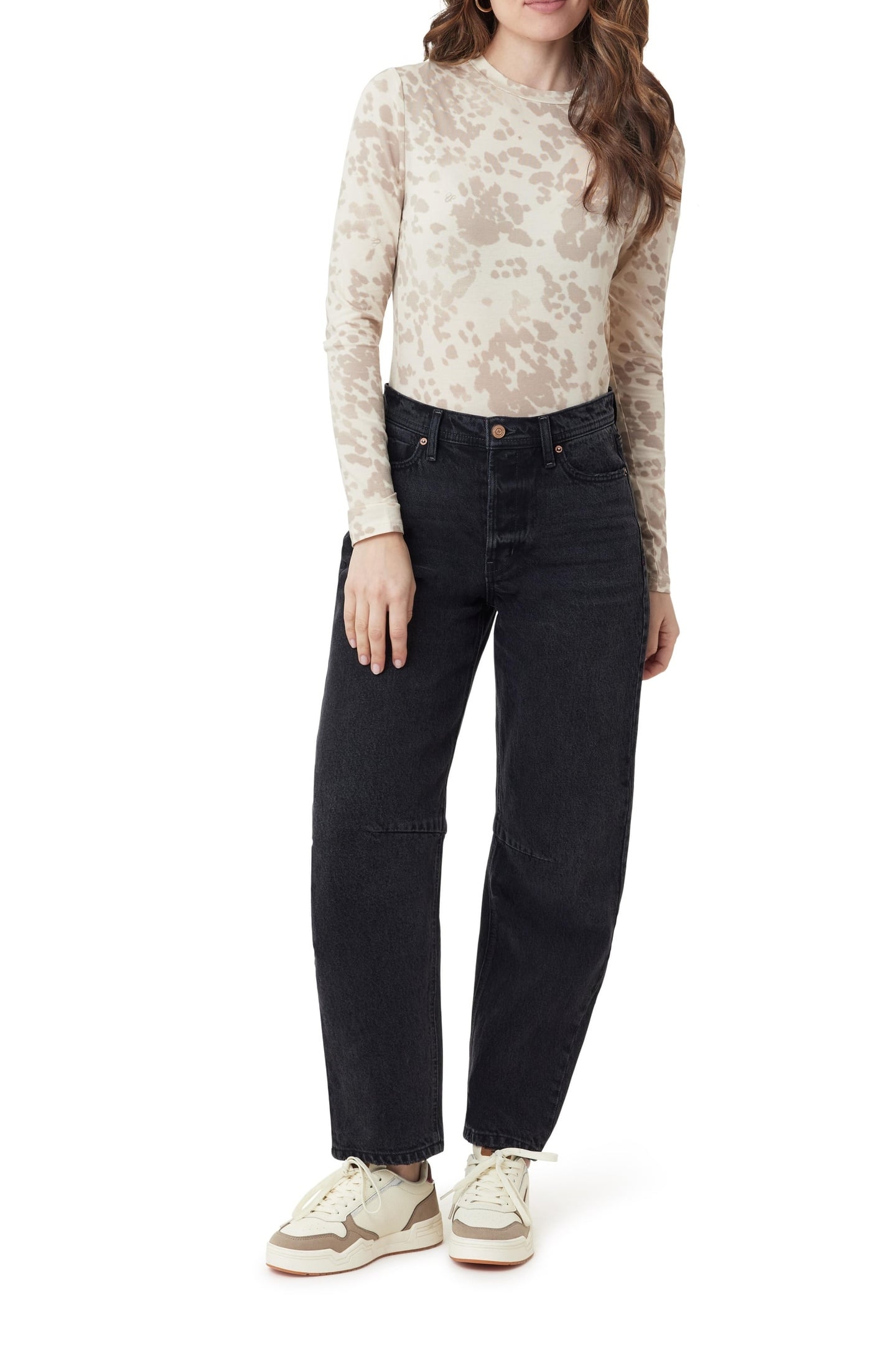 CREW NECK WHITECAP GRAY COW PRINT 1