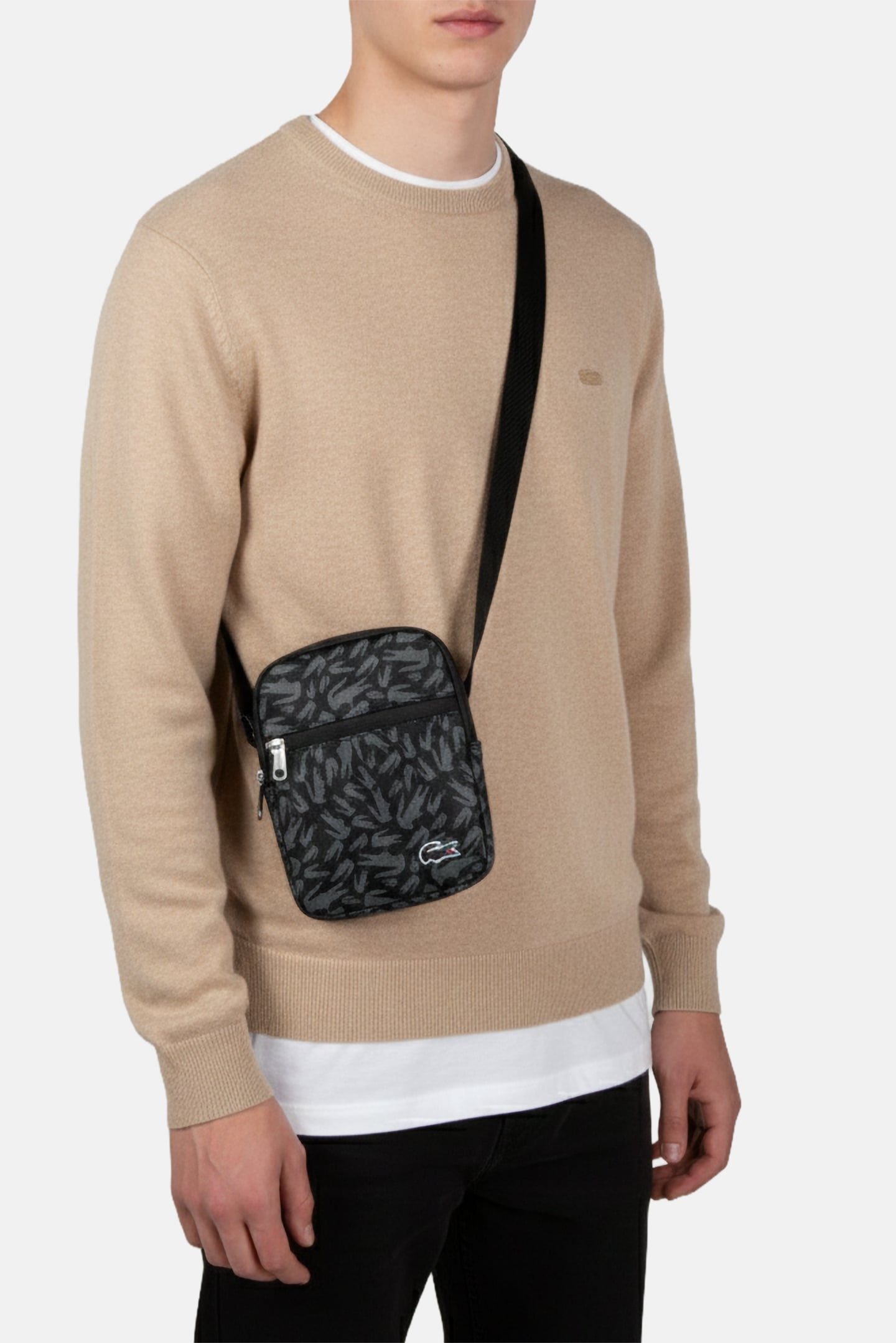 MEN CROSSOVER BAG CAMO CROC NOIR 4