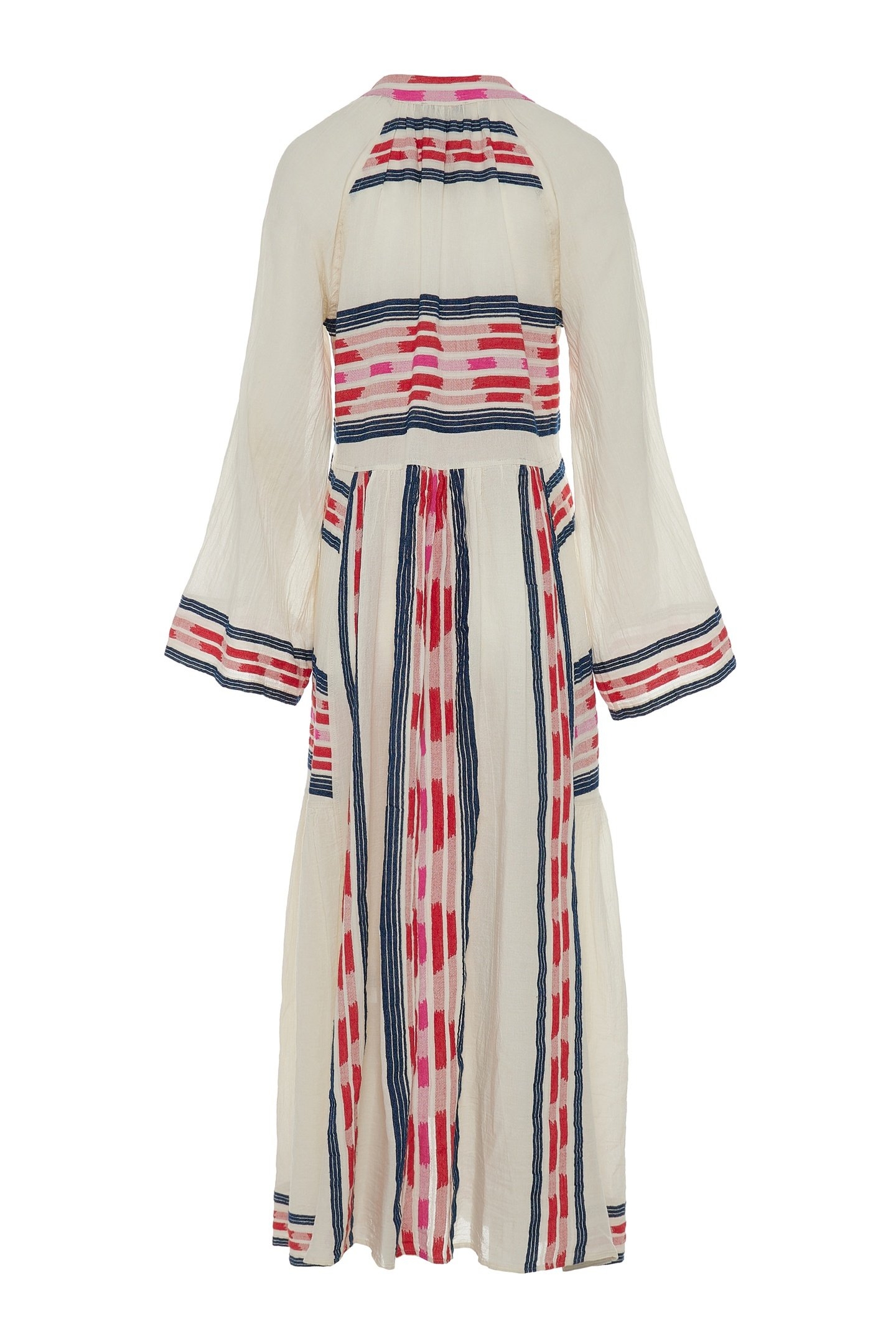 POWER LONG DRESS JACQUARD NAVY RED 5