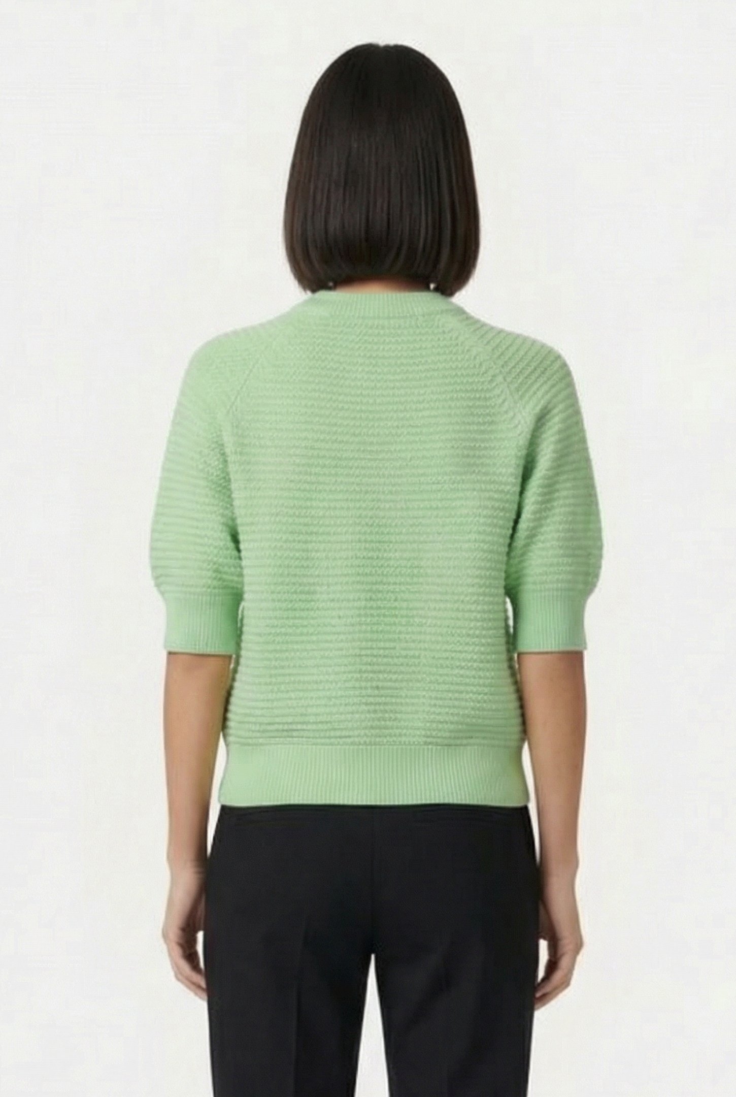 LILY SS HIGH NECK TOP APPLE GREEN 2