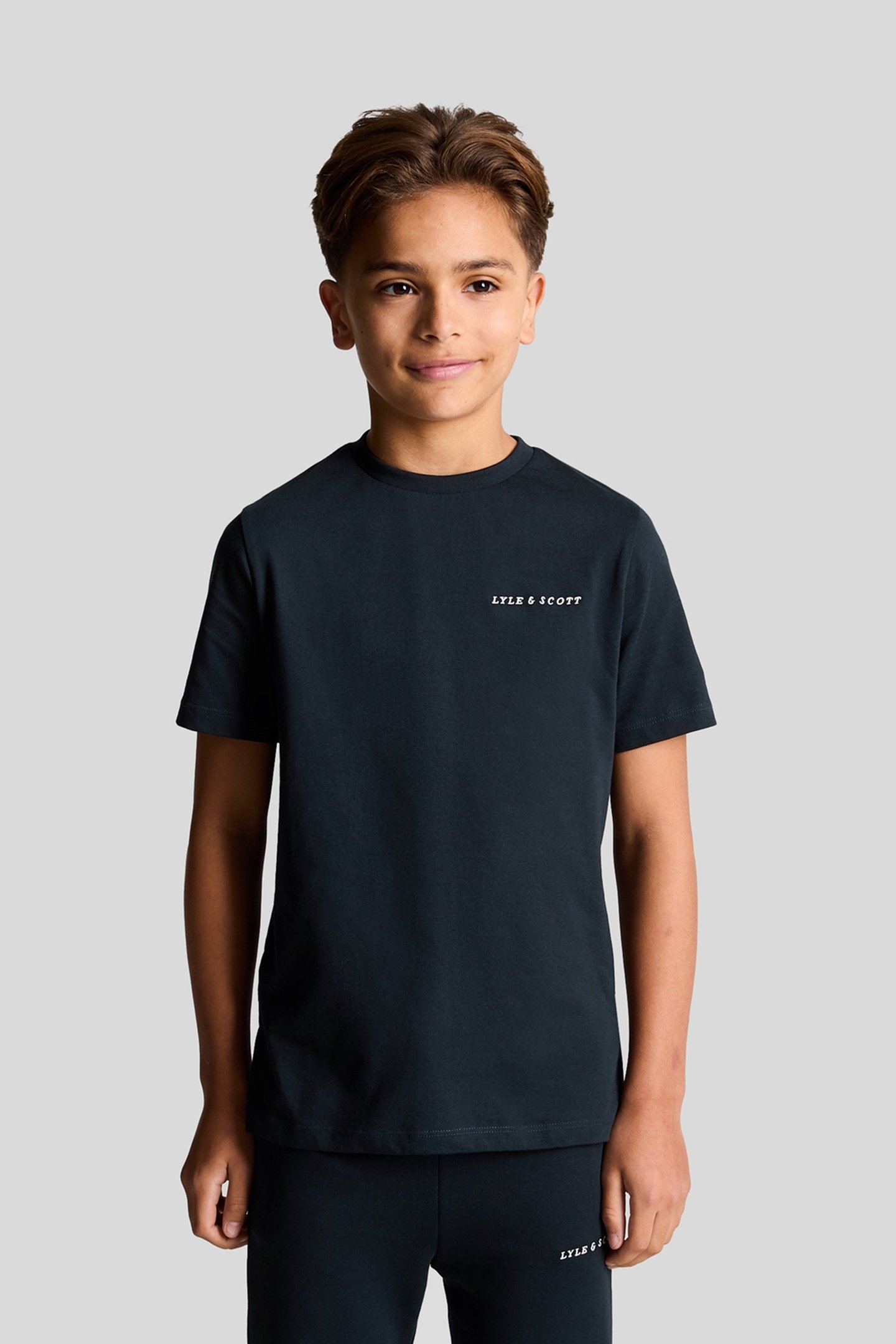 SCRIPT EMBROIDERED T-SHIRT DARK NAVY 1