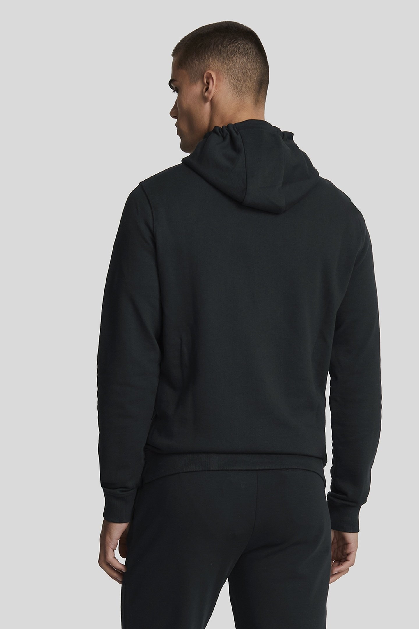 TONAL EAGLE PULLOVER HOODIE JET BLACK 2