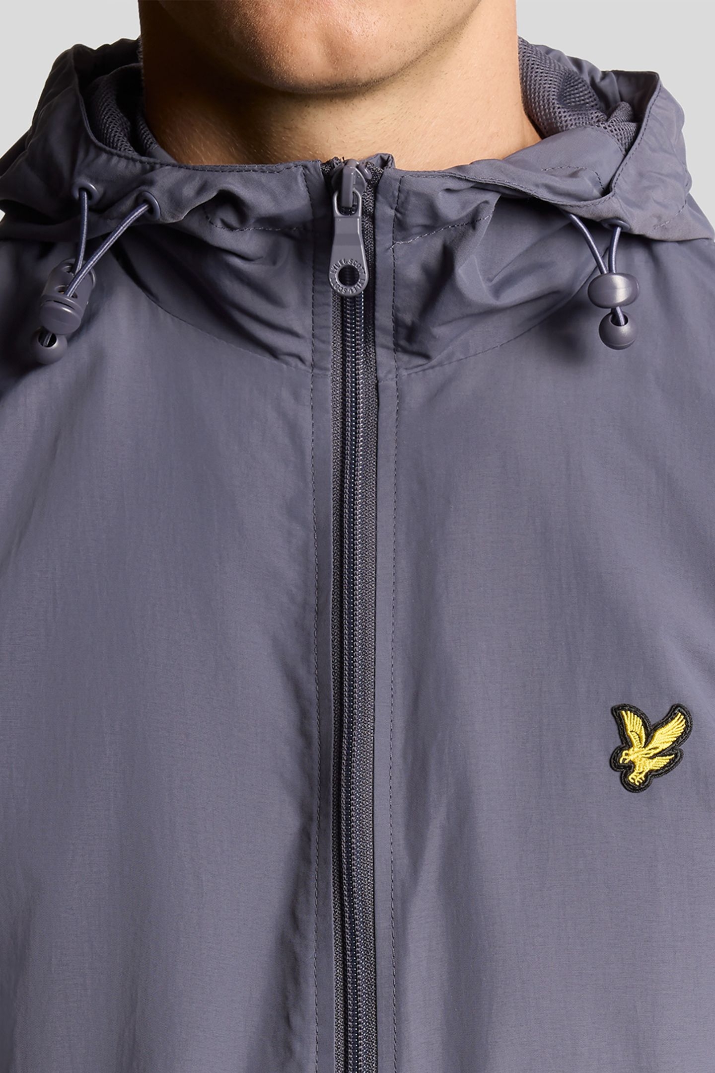 ZIP THROUGH HOODED JACKET GRAYSTONE 7