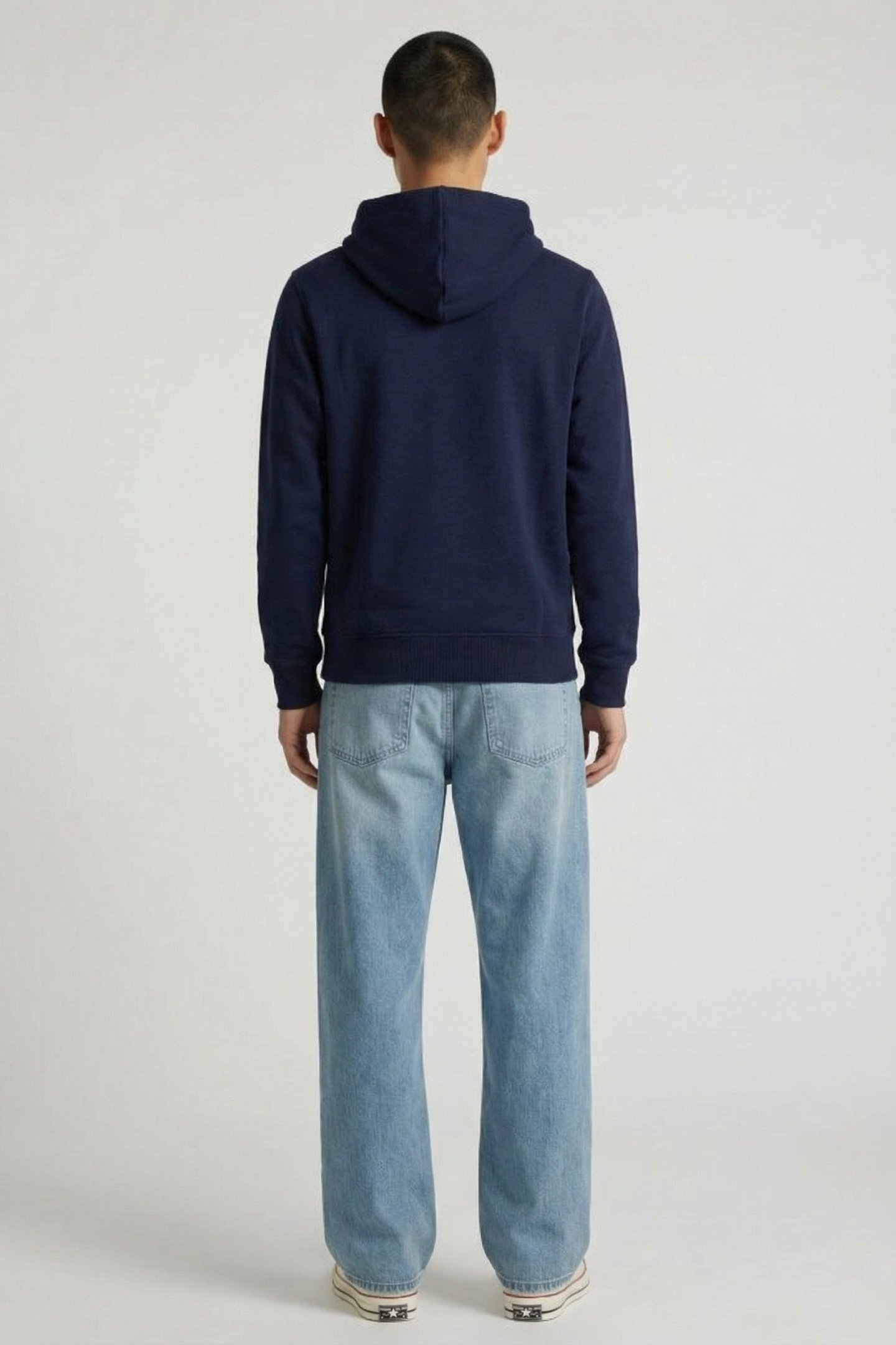 FLEECE HOODIE NAVY BLUE 2