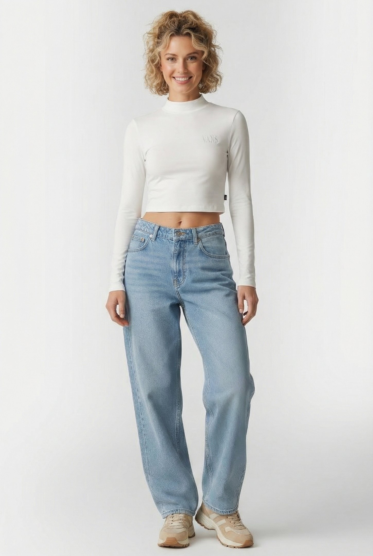 MINI MOCK NECK LS PROGRAM MARSHMALLOW 1