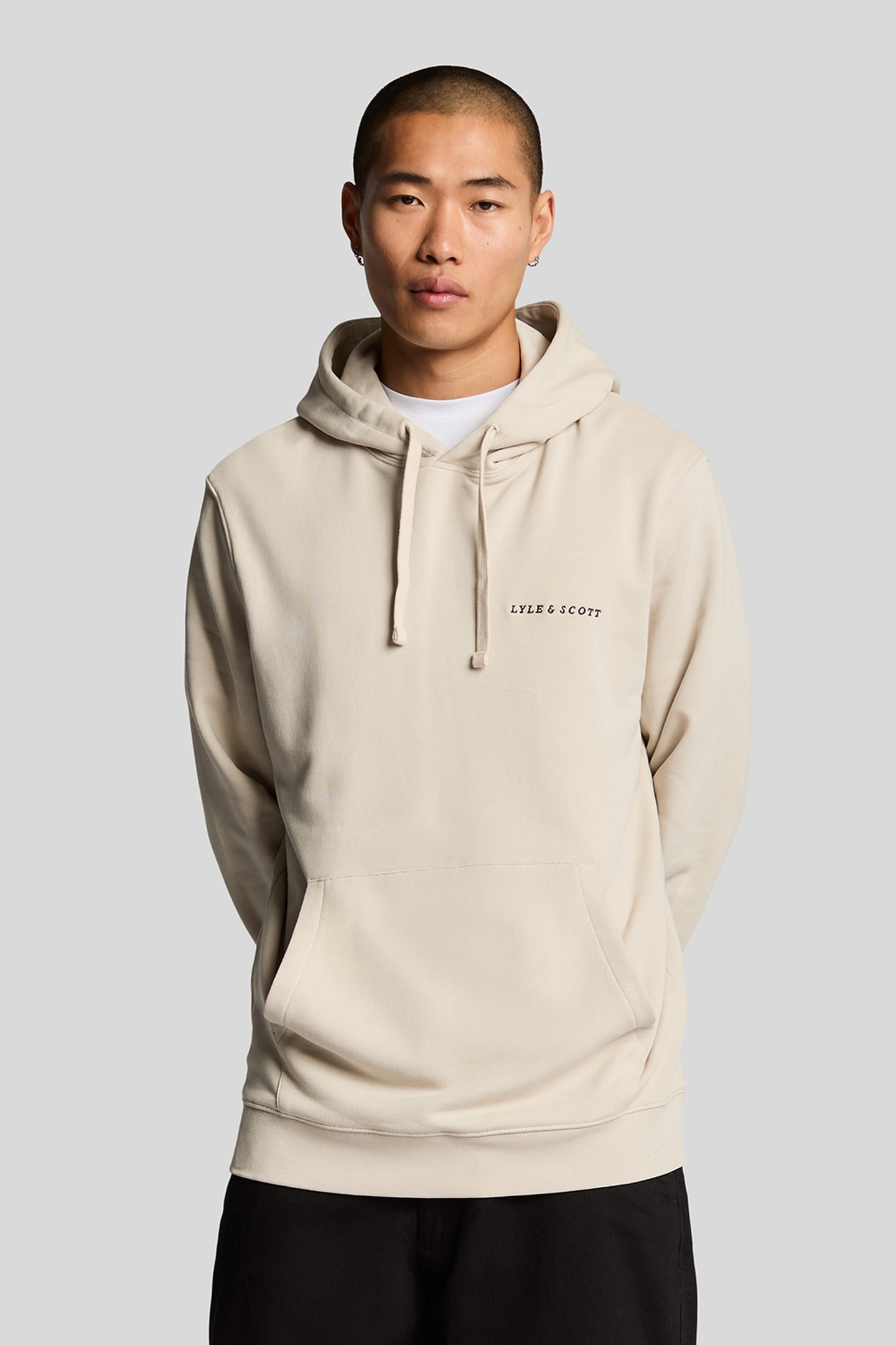 LOOPBACK EMBROIDERED HOODIE COVE/DARK NAVY 2