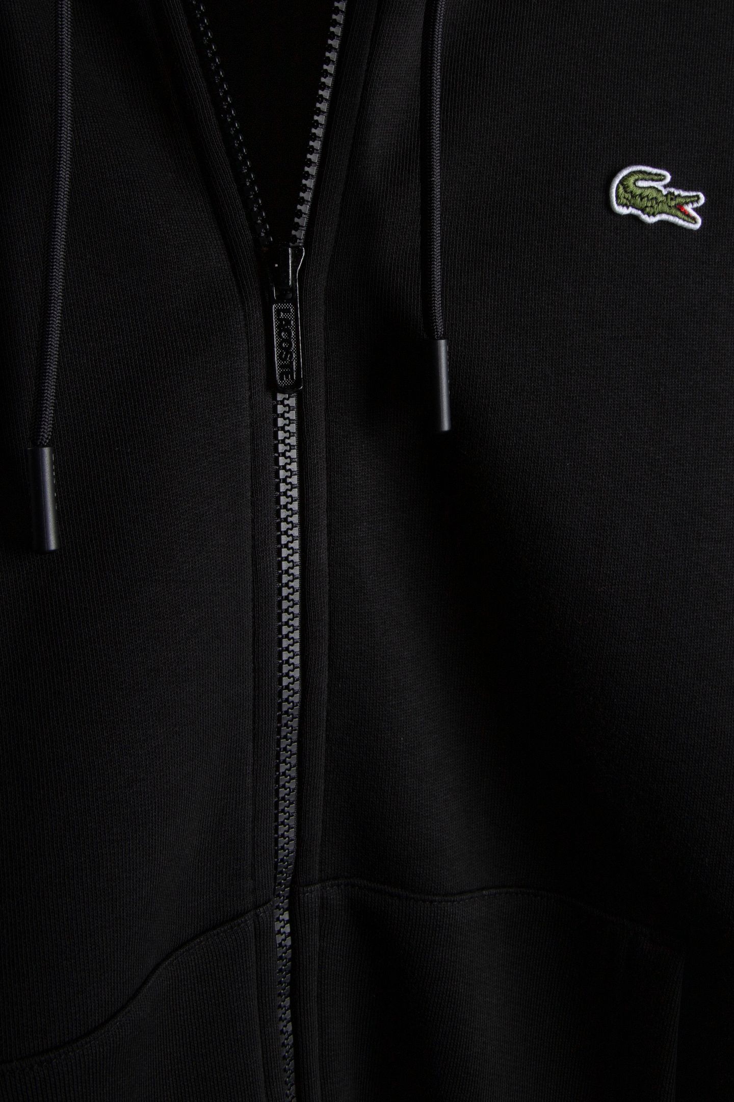 ZIP-UP FLEECE HOODIE BLACK 4