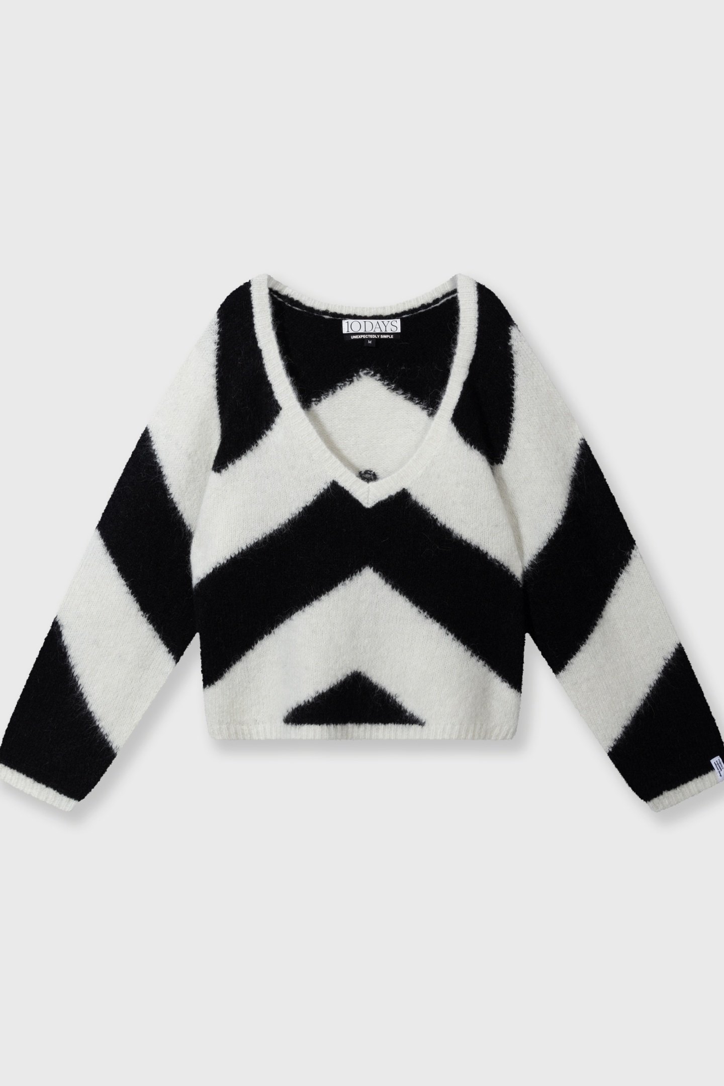 SOFT V-NECK SWEATER STRIPE 3006 3