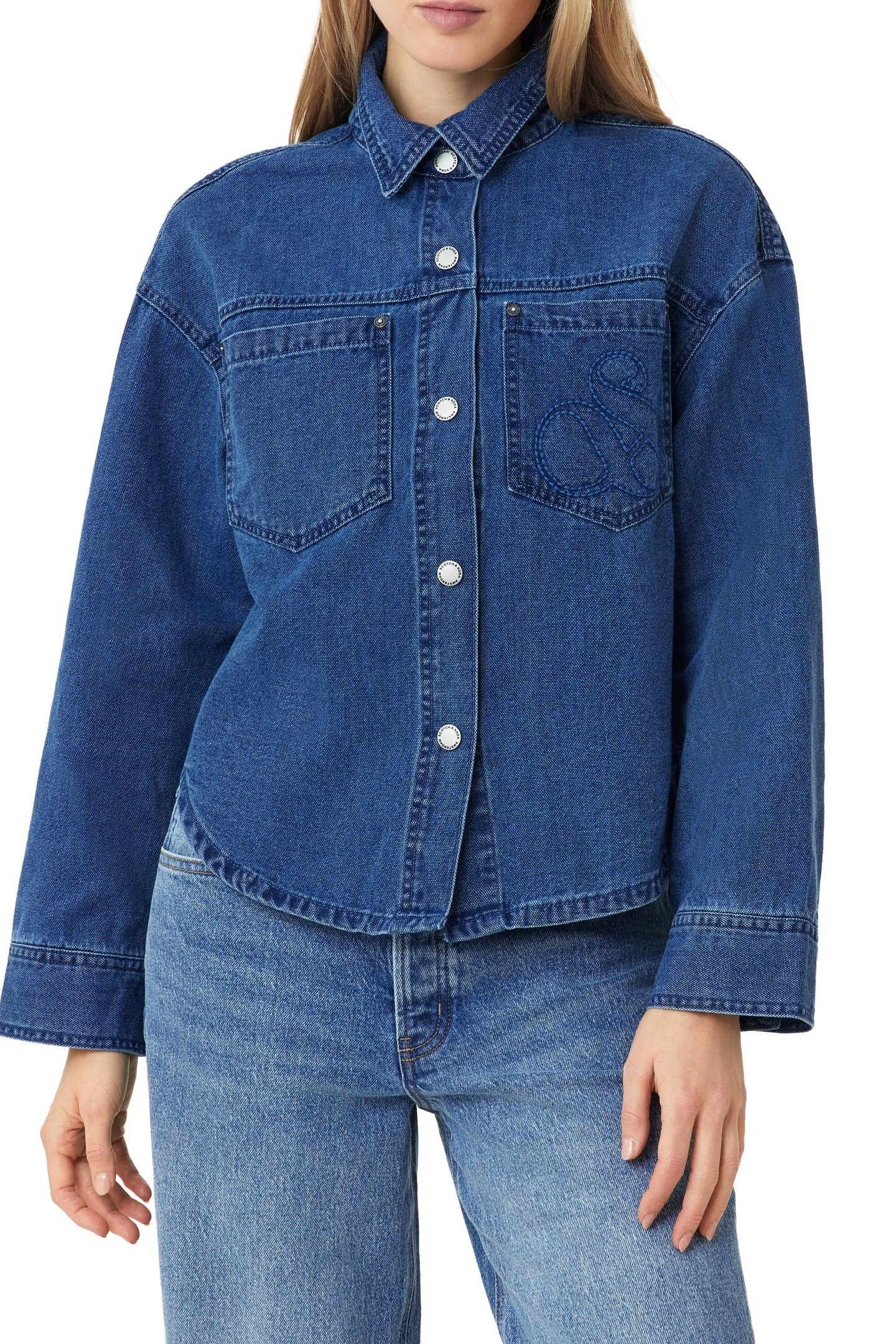 UTILITY DENIM SHACKET ROYAL BLUE 2