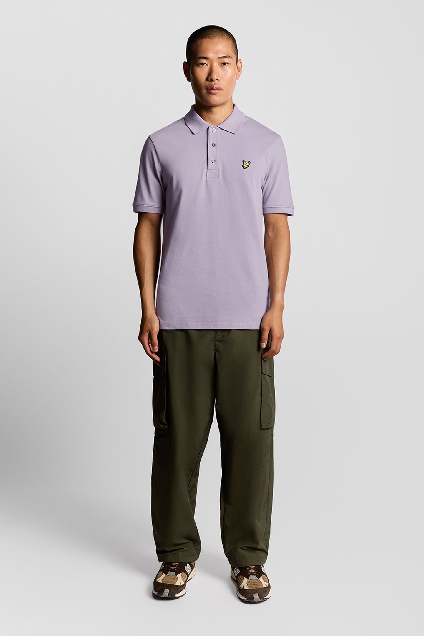 PLAIN POLO SHIRT ASH LILAC 1