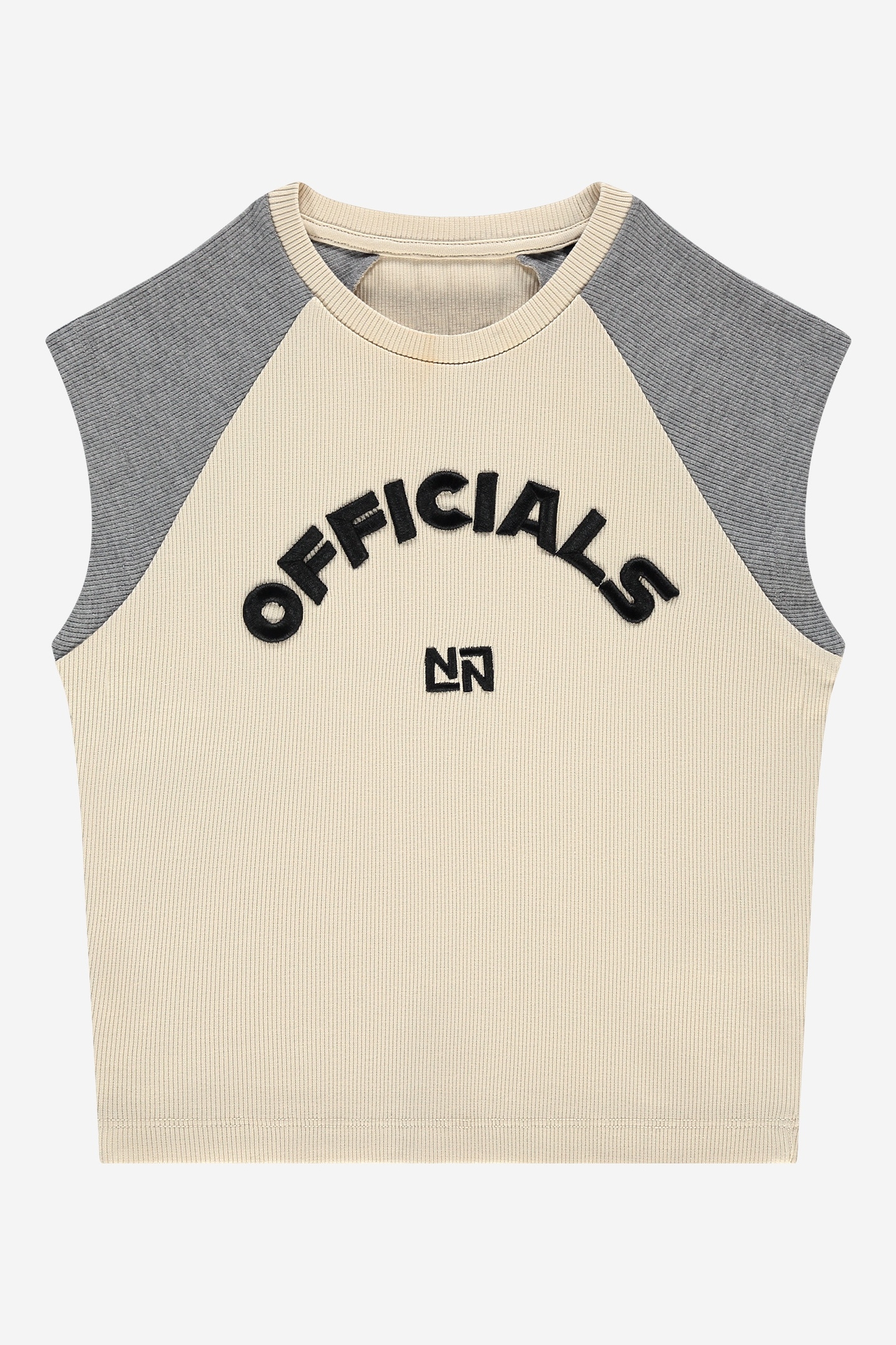OFFICIALS RAGLAN RIB TOP WOOD ASH/DARK GREY MELANGE 3