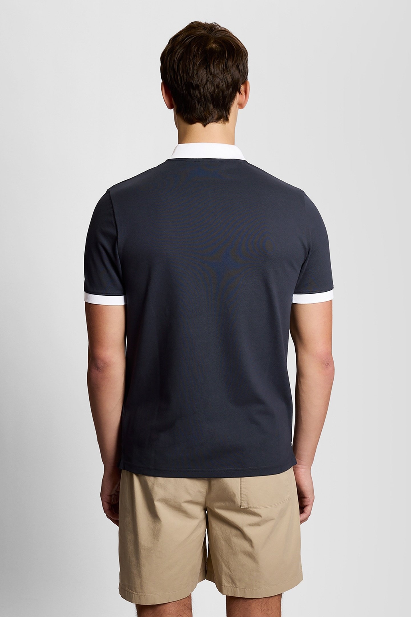 SUPERFINE RINGER POLO SHIRT DARK NAVY/WHITE 3