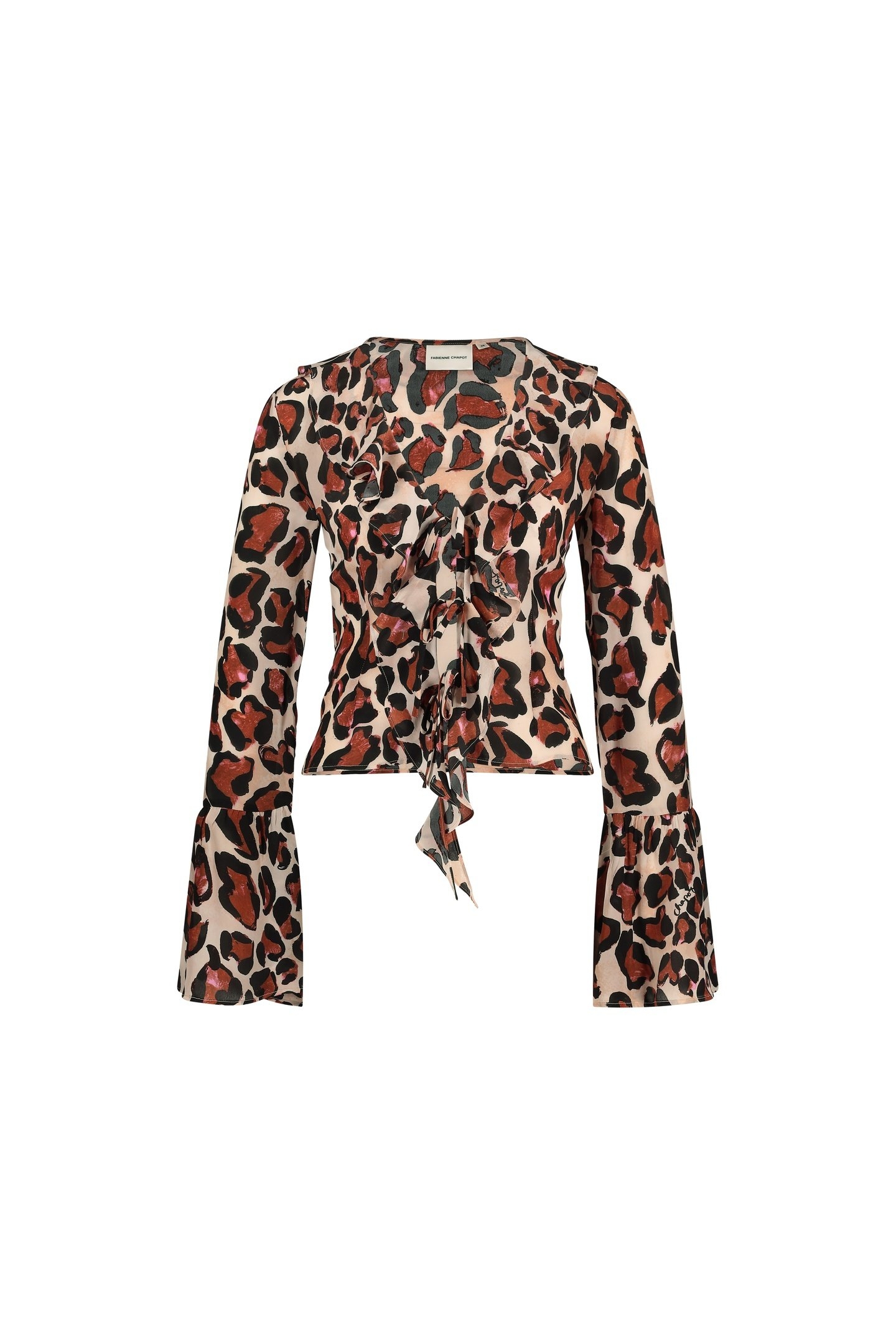 BRITNEY BLOUSE NOUGAT/BLACK 4