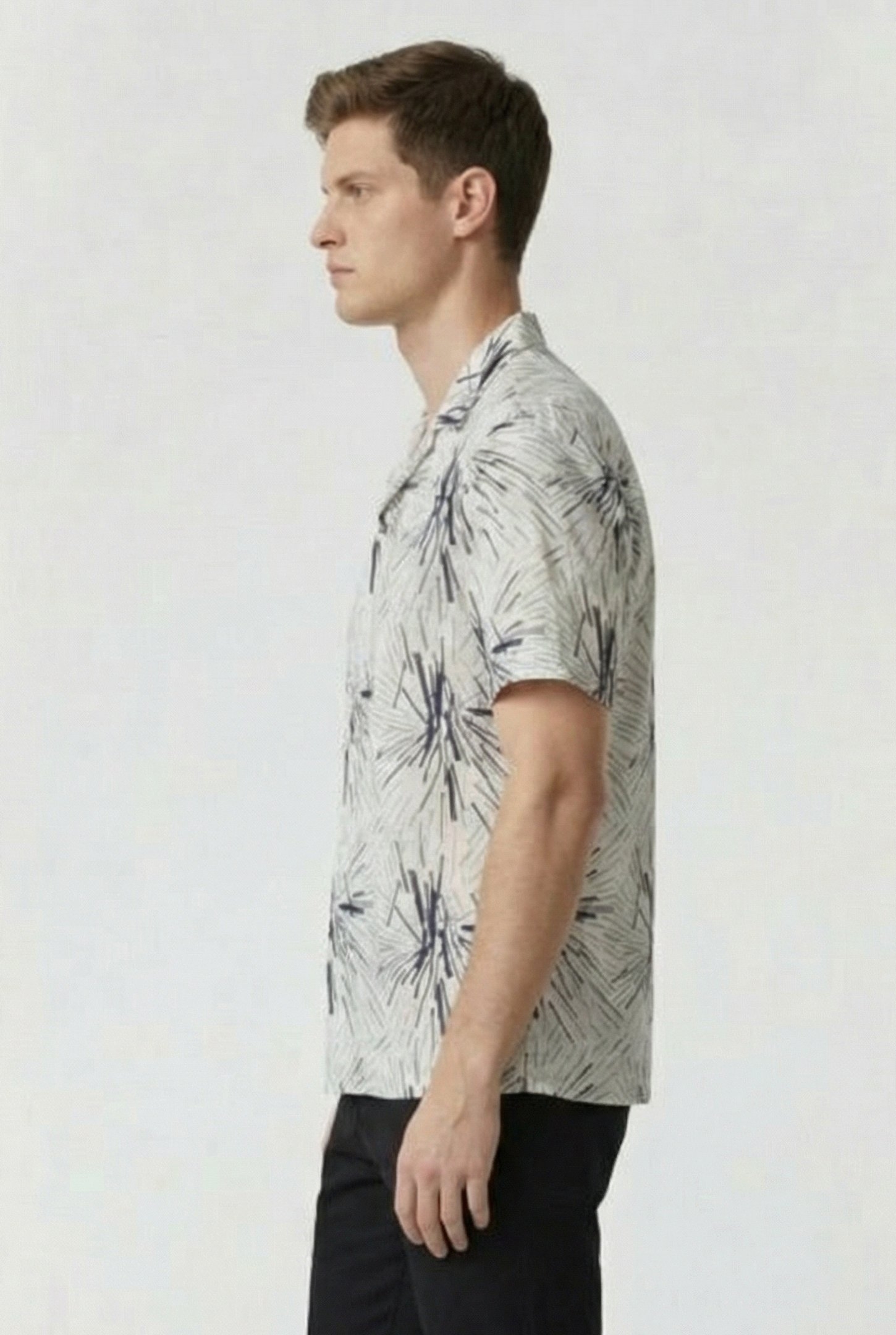 SPLAT VISCOSE REVERE SHORT SLEEVE WHITE 3