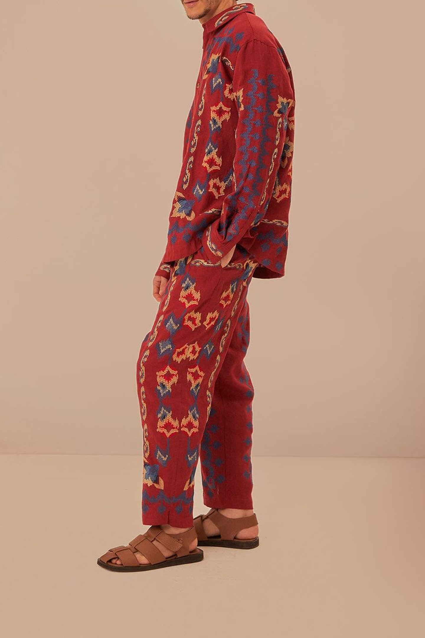 FLORAL EMBROIDERY JACQUARD PANTS 5