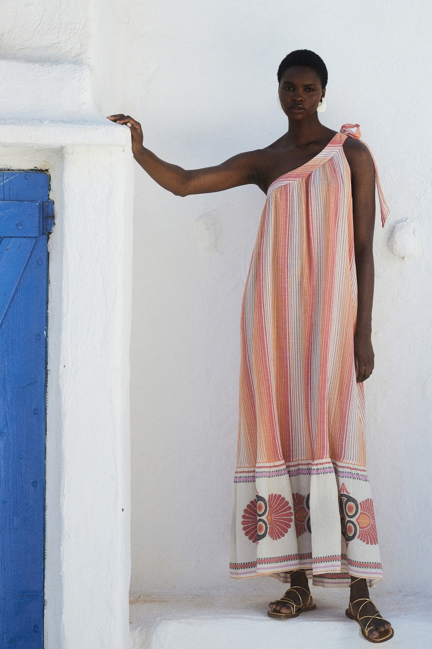 DELPHI LONG DRESS JACQUARD RED ORANGE 5