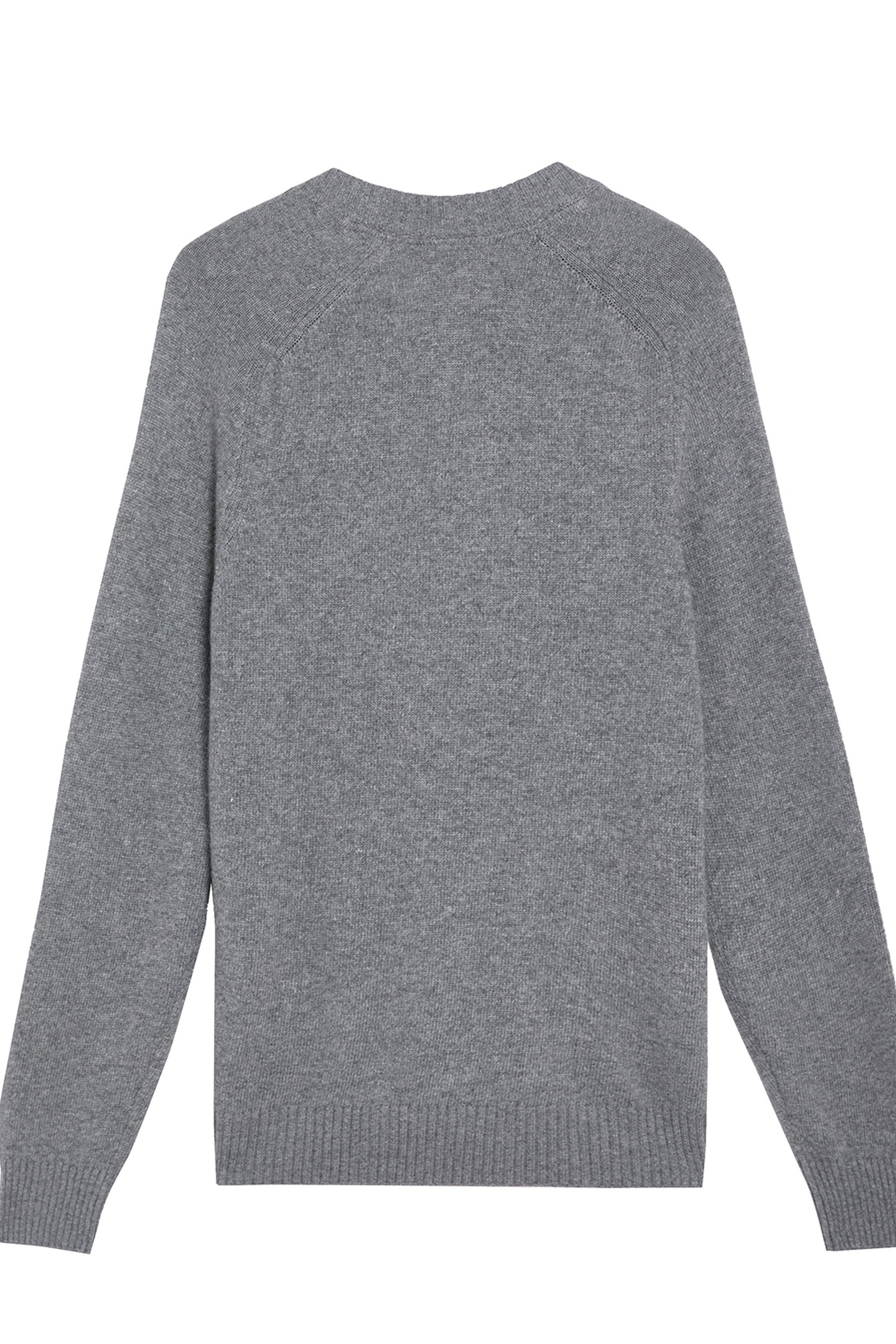 SADDLE SLEEVE V NECK JUMPER GREY HEATHER 5