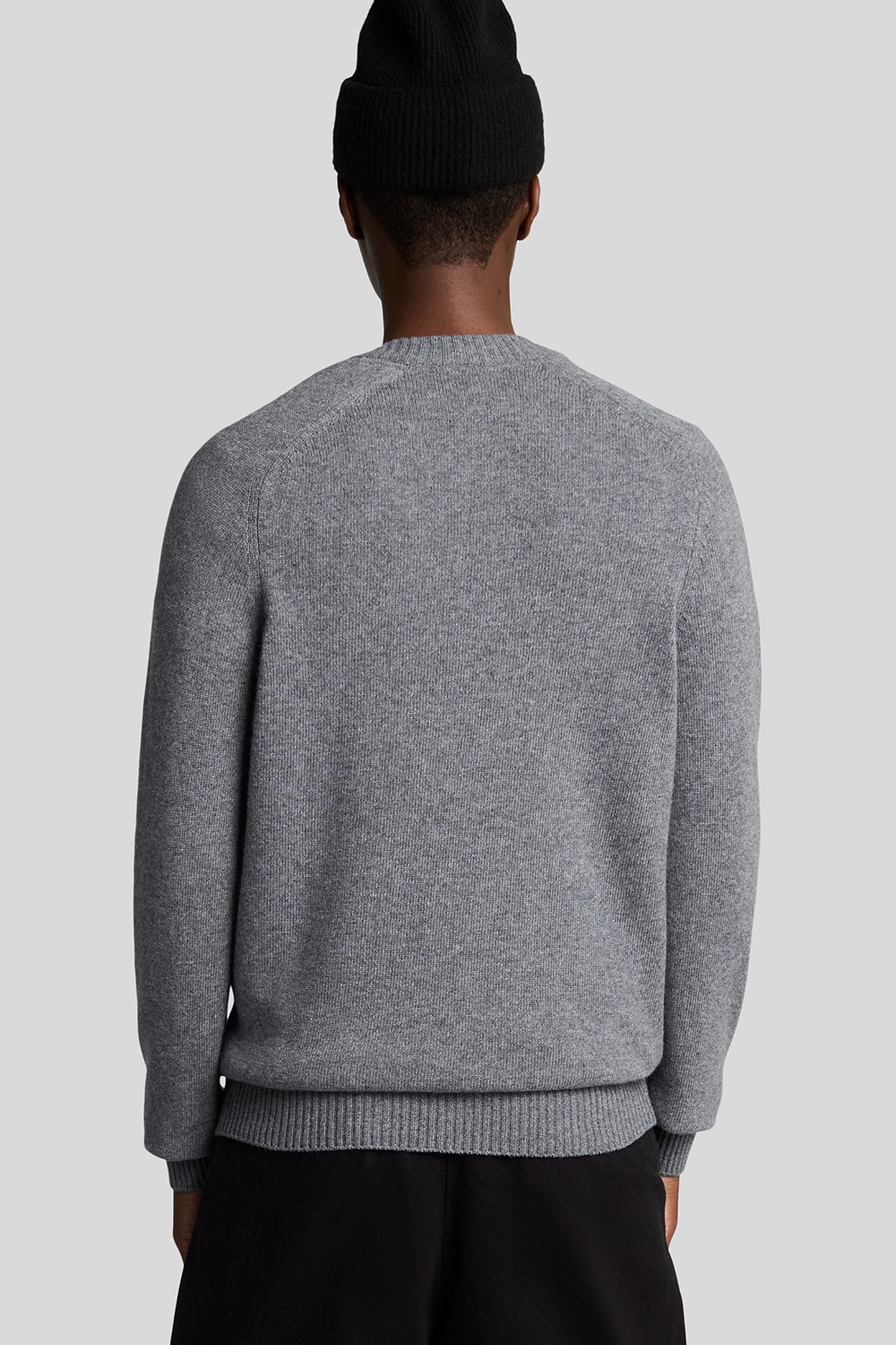 SADDLE SLEEVE V NECK JUMPER GREY HEATHER 3