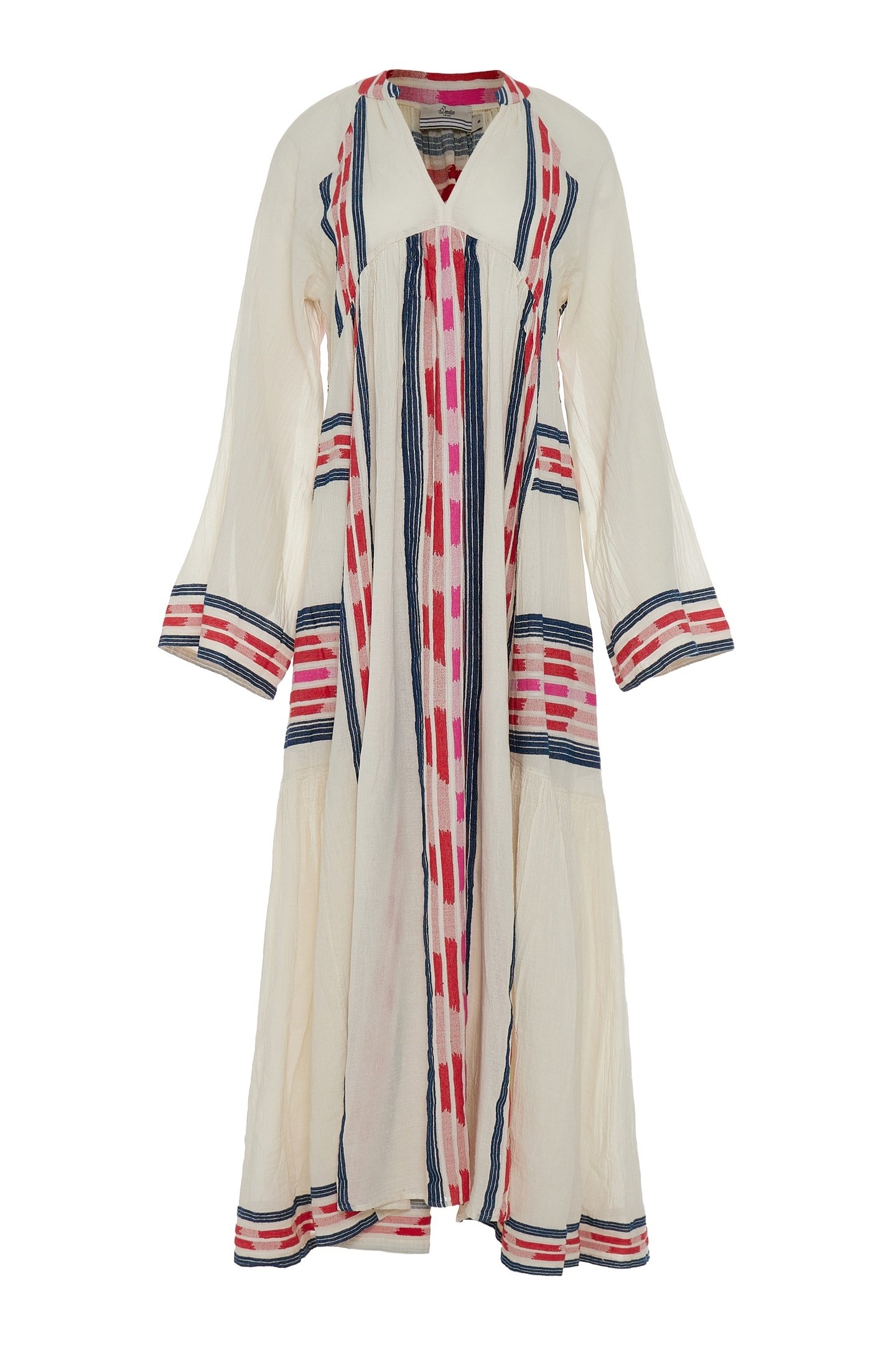 POWER LONG DRESS JACQUARD NAVY RED 4