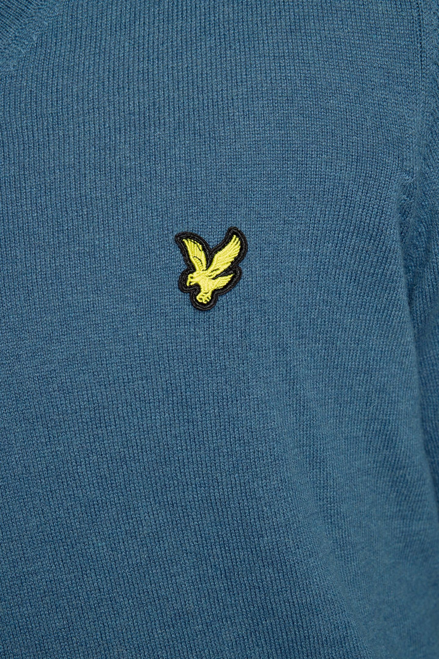 COTTON MERINO V NECK JUMPER DEEP WATER 4