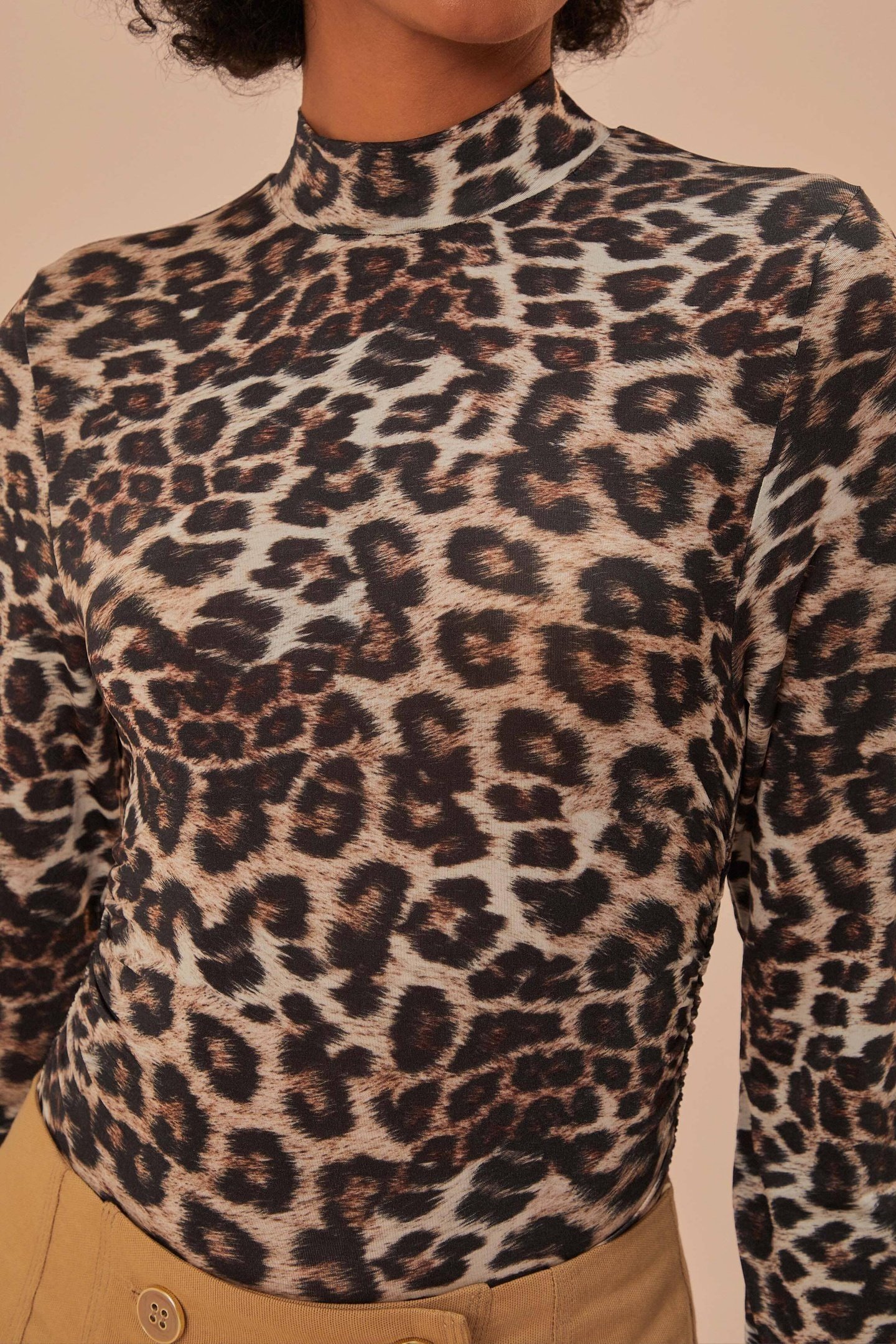 NATURAL SKIN CREAM JERSEY BLOUSE 2