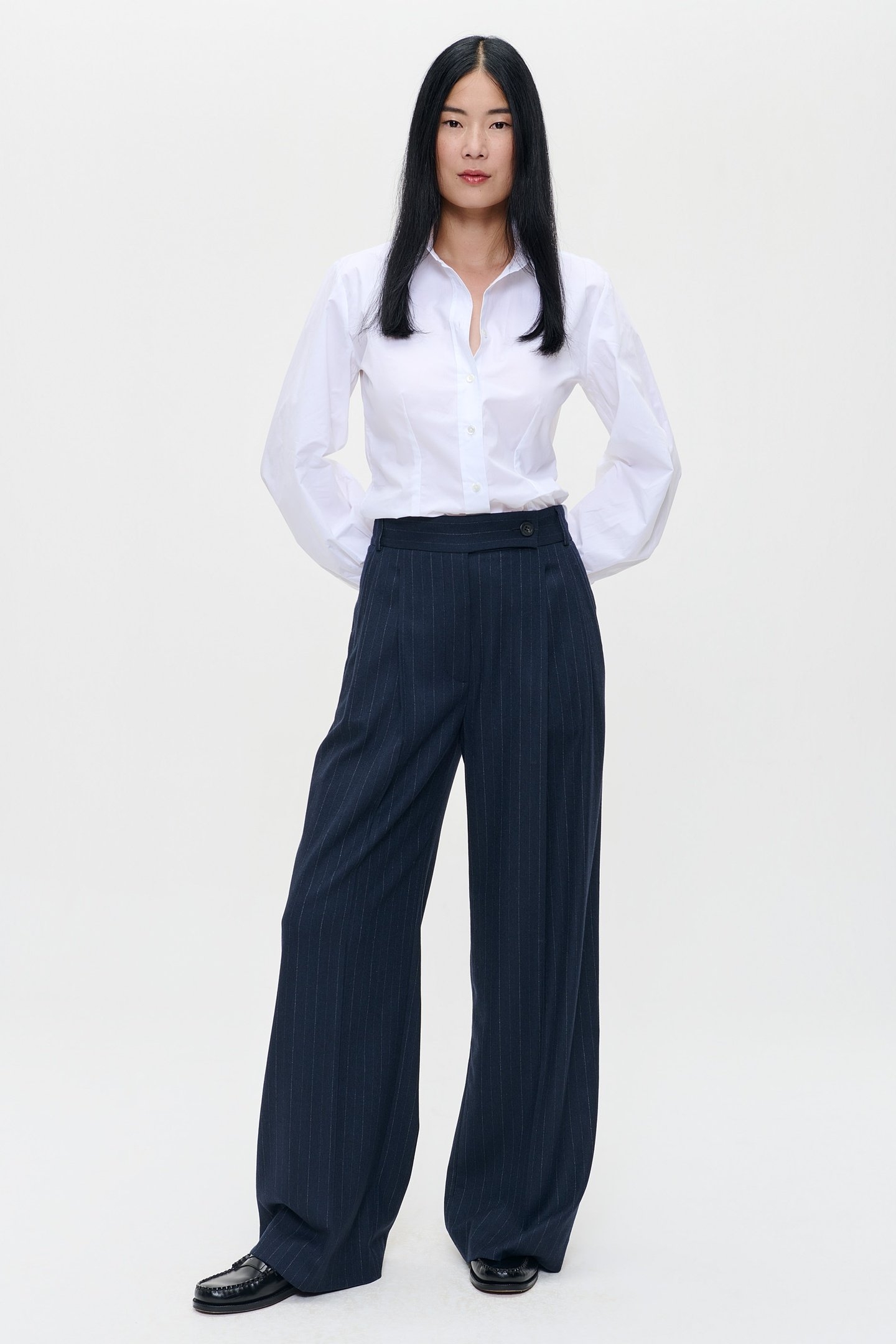 WHITE POPLIN PUFF SLEEVE SHIRT WHITE 2